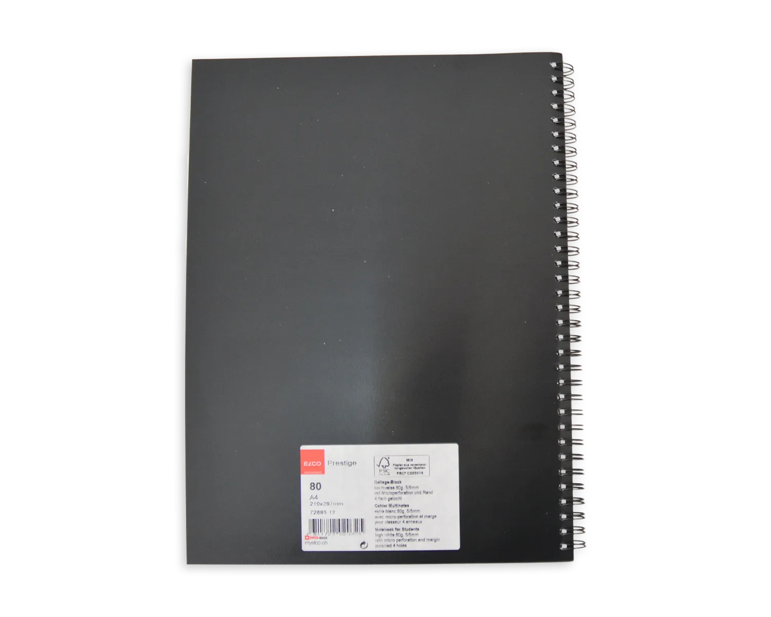 Collegeblock, ELCO, A4, 80g/m2, schwarz