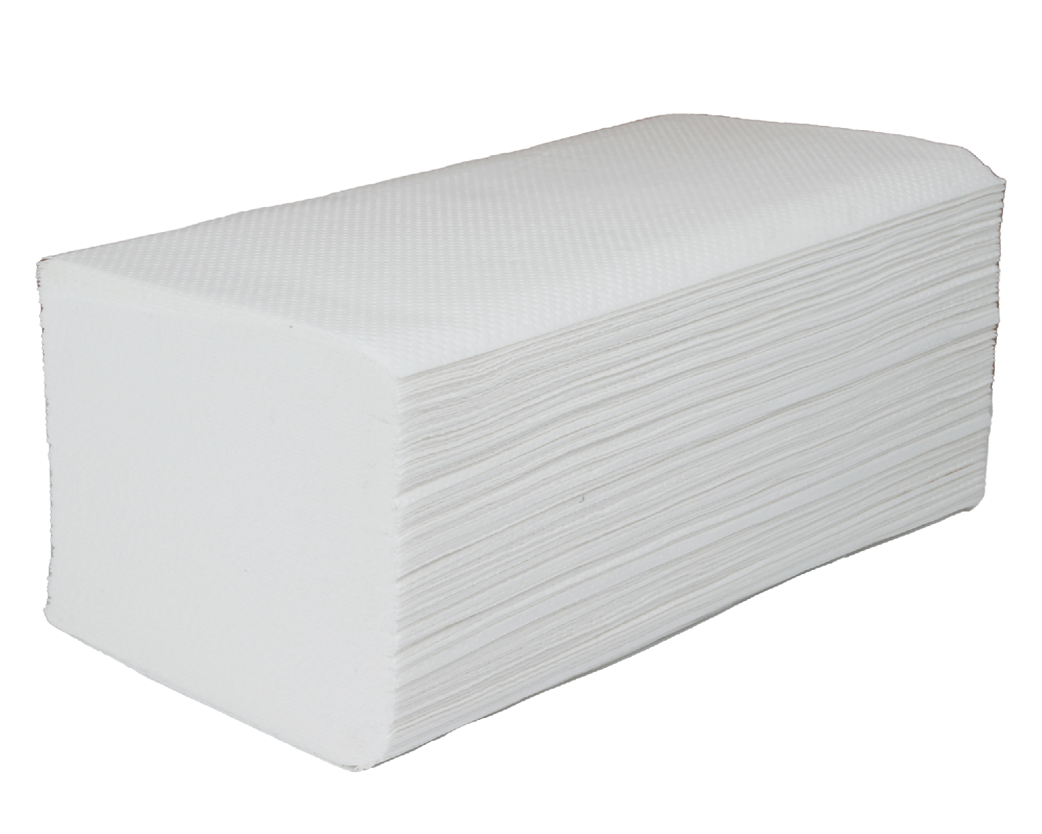 Serviettes pliées, pliage en V, 2 plis