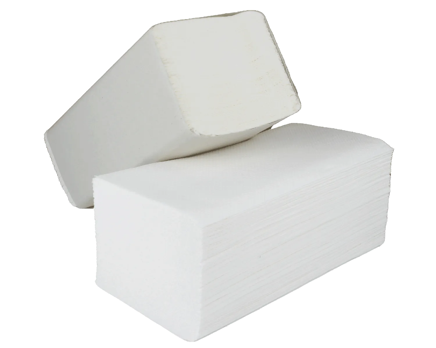 Serviettes pli&eacute;es, pliage en V, 2 plis