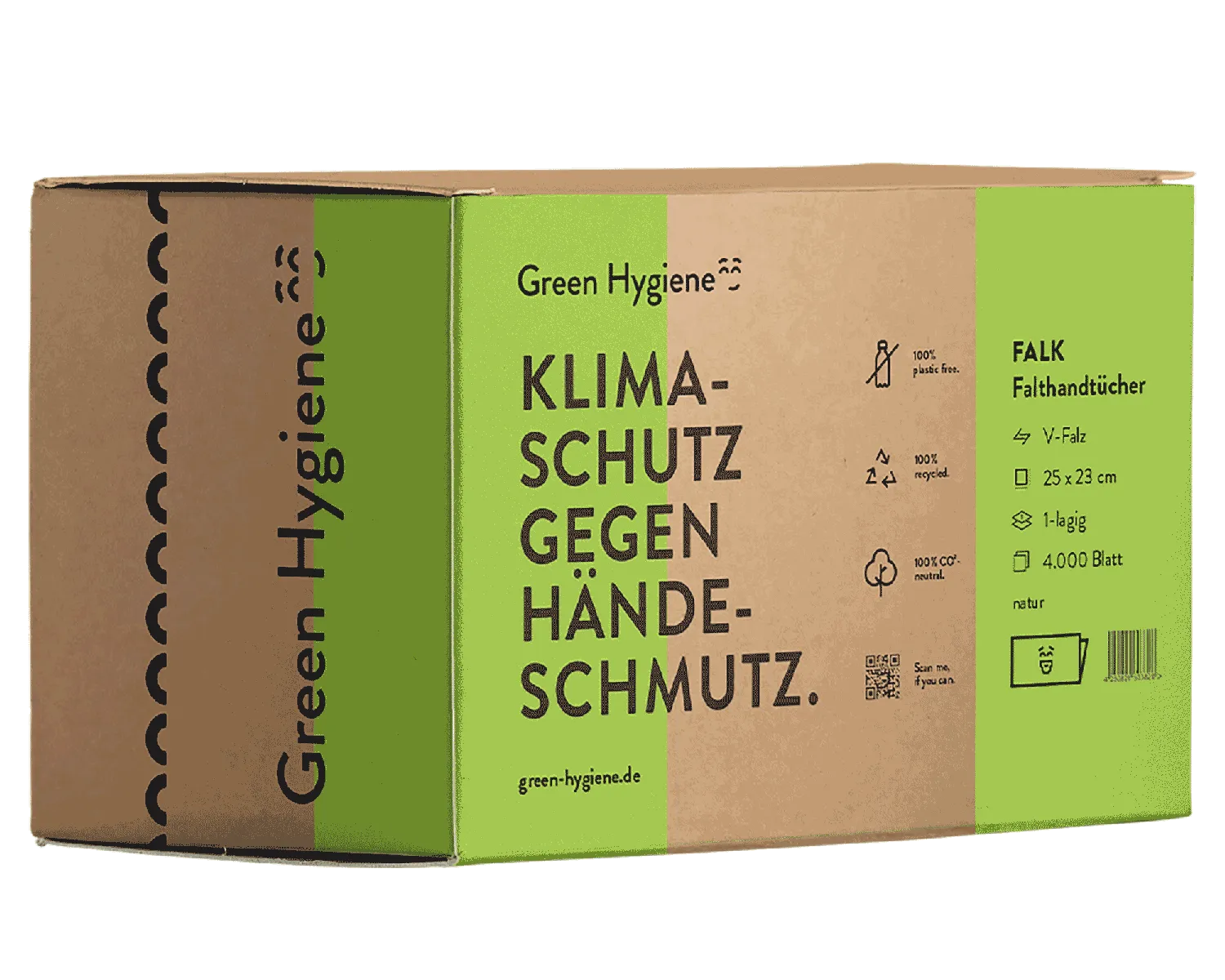 Falthandtuch Falk, 1-lagig, V-Falz, 25 x 23 cm - 20 x 250er Pack