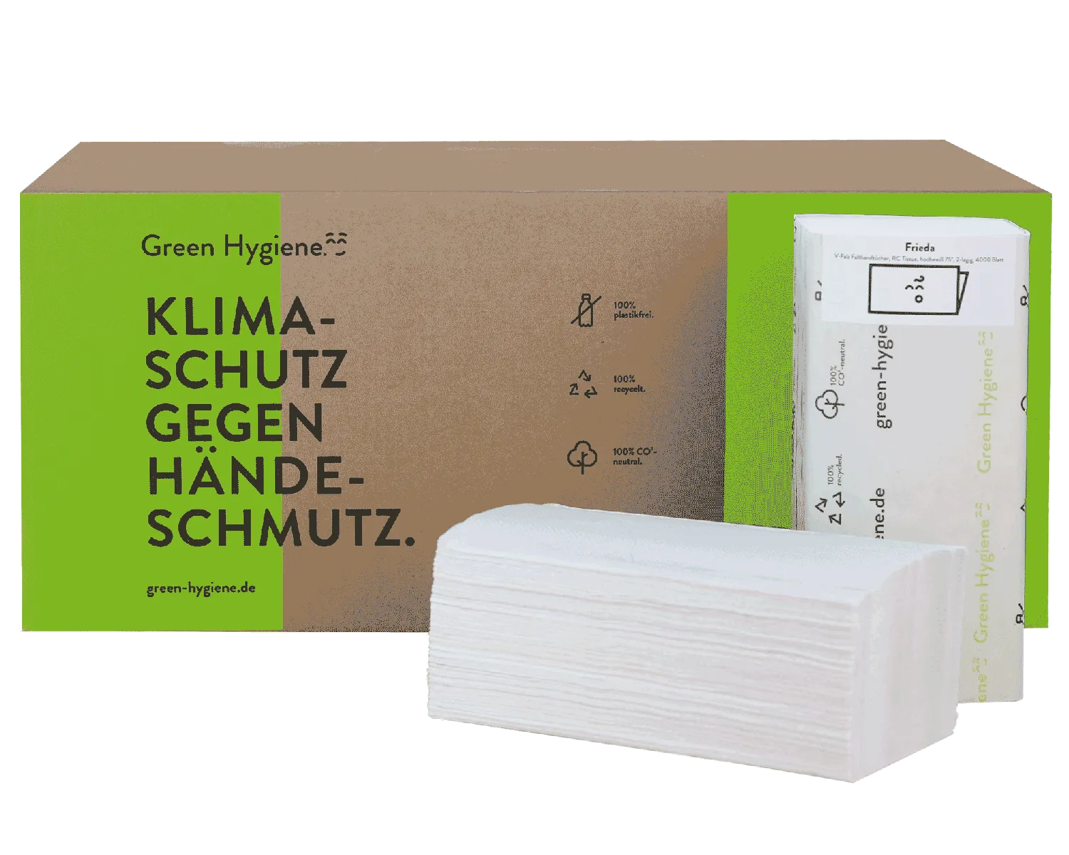 Falthandtuch Frieda, V-Falz, 2-lagig, 25 x 23cm - 20 x 200er Pack