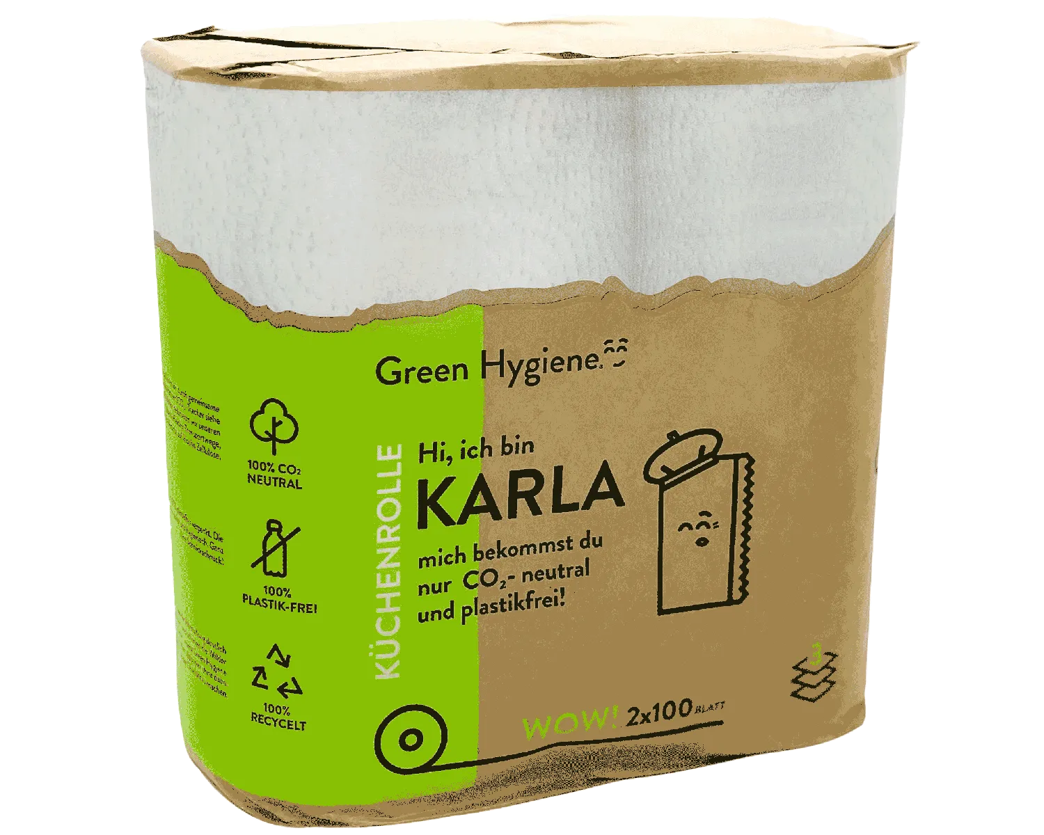 Küchenrolle Karla, 3-lagig, 2x100 Blatt