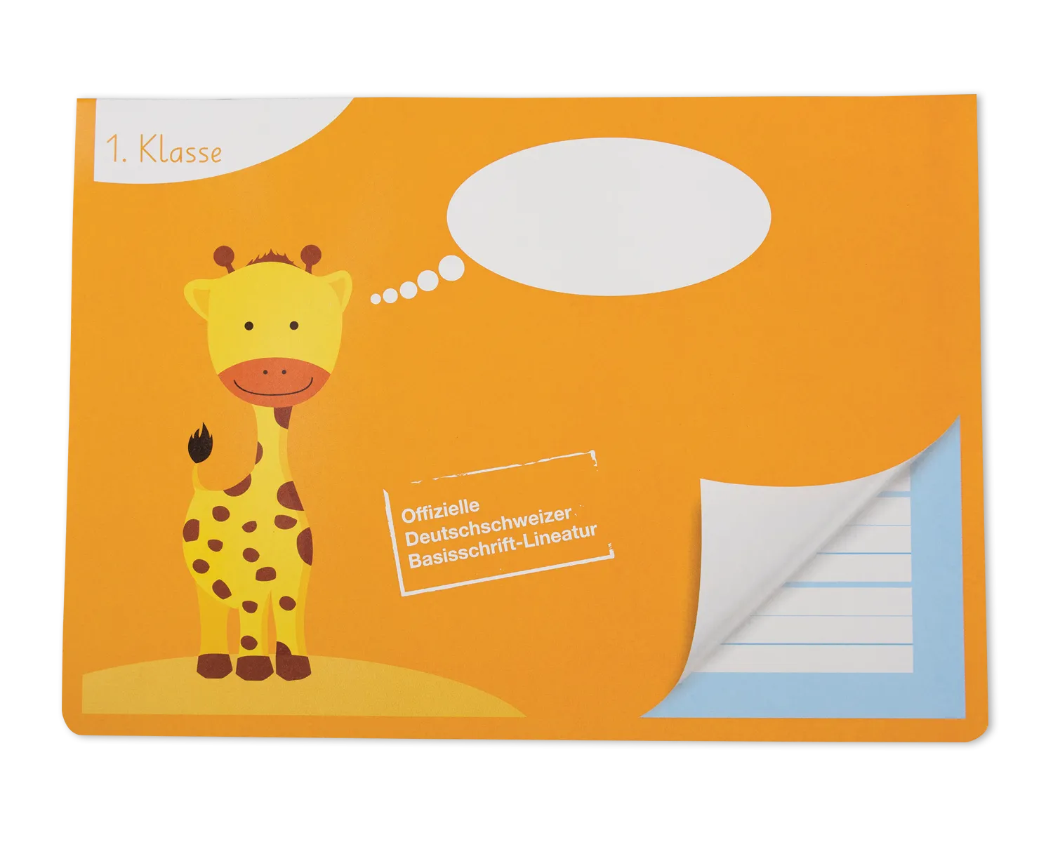 Cahier d&rsquo;&eacute;cole, ELCO, A4, 90g/m2, orange motif "girafe"