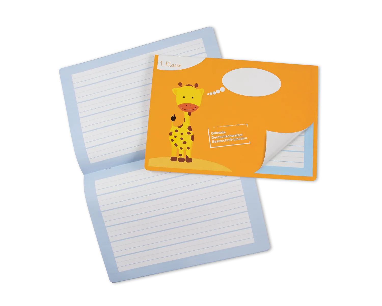 Cahier d&rsquo;&eacute;cole, ELCO, A4, 90g/m2, orange motif "girafe"