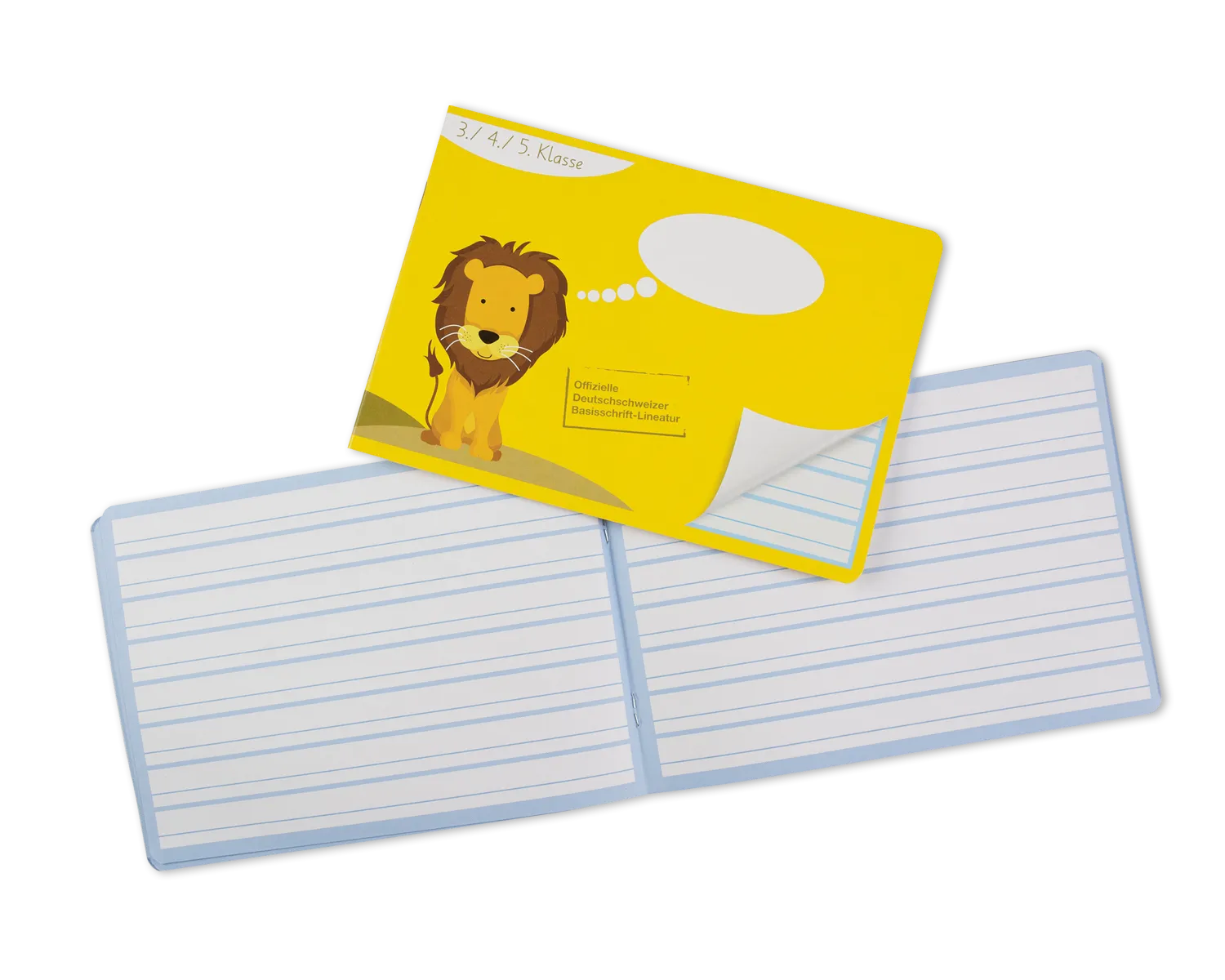 Schulheft, ELCO, A5, 90g/m2, gelb Motiv "Löwe"