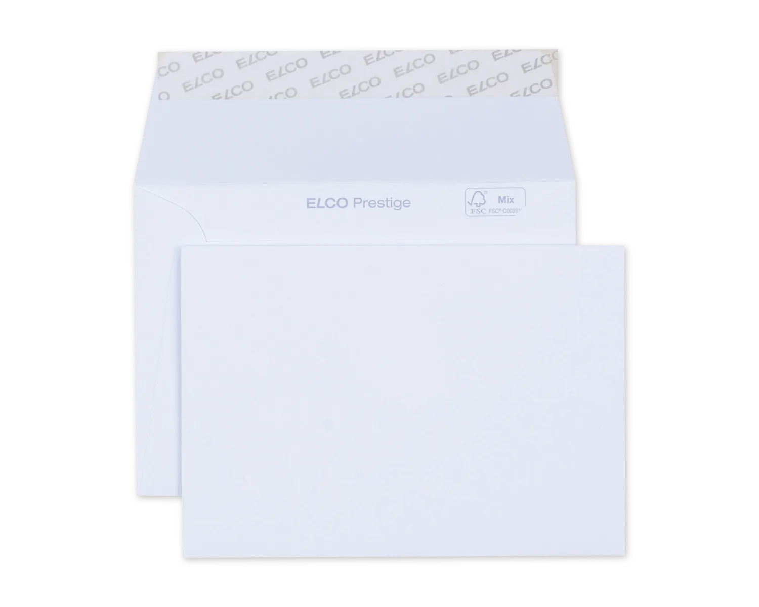 Couvert, ELCO Prestige, C6, ohne Fenster, Haftklebeverschluss, 120g/m2, weiss