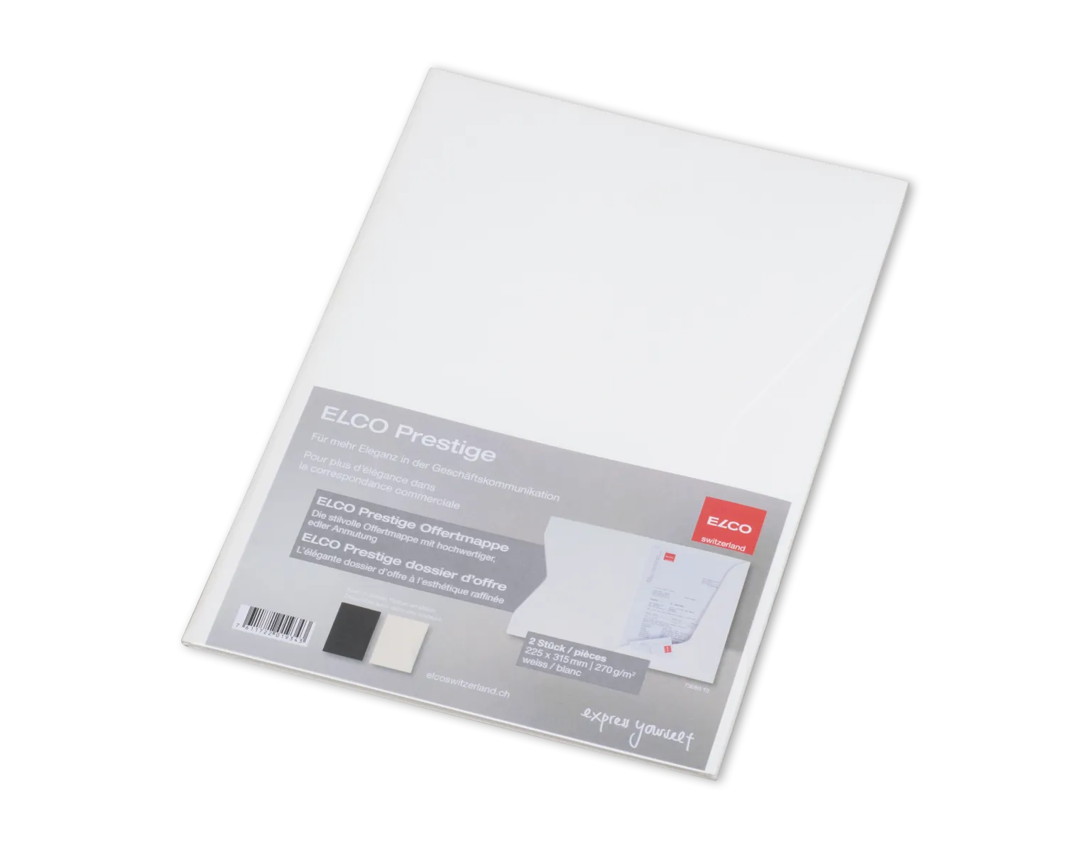 Offertmappe, ELCO Ordo Prestige, 225 x 315 mm, 270g/m2, weiss