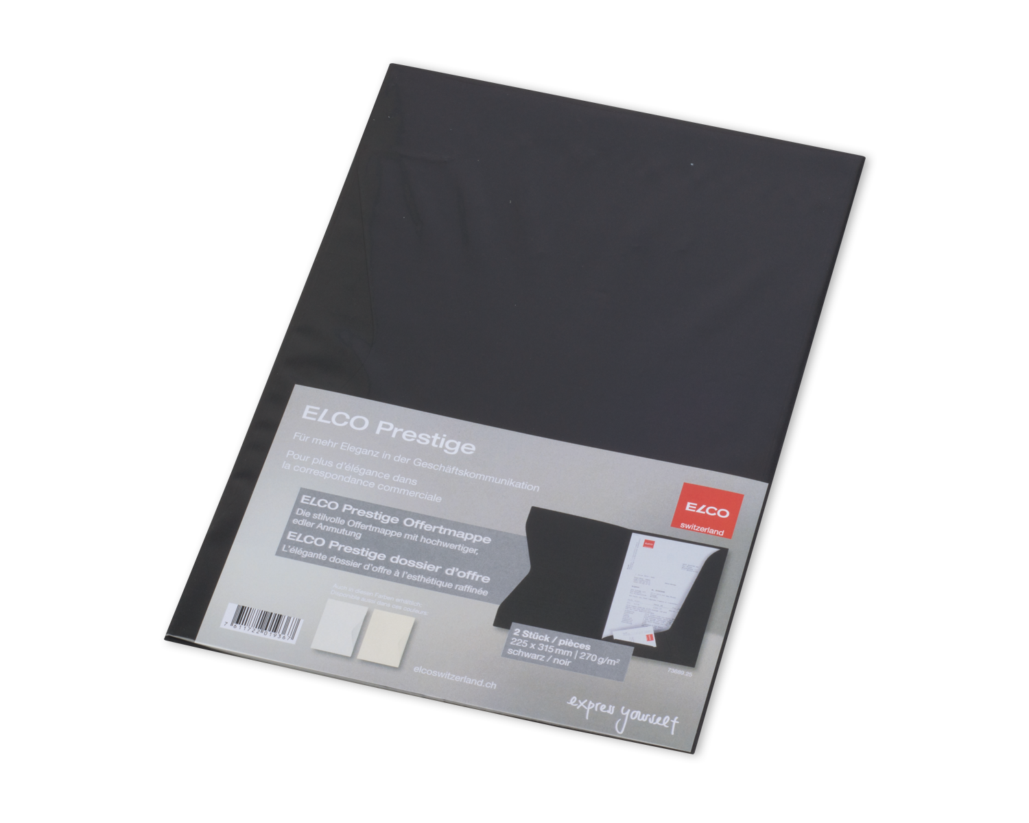Image of Offertmappe, ELCO Ordo Prestige, 225 x 315 mm, 270g/m2, schwarz
