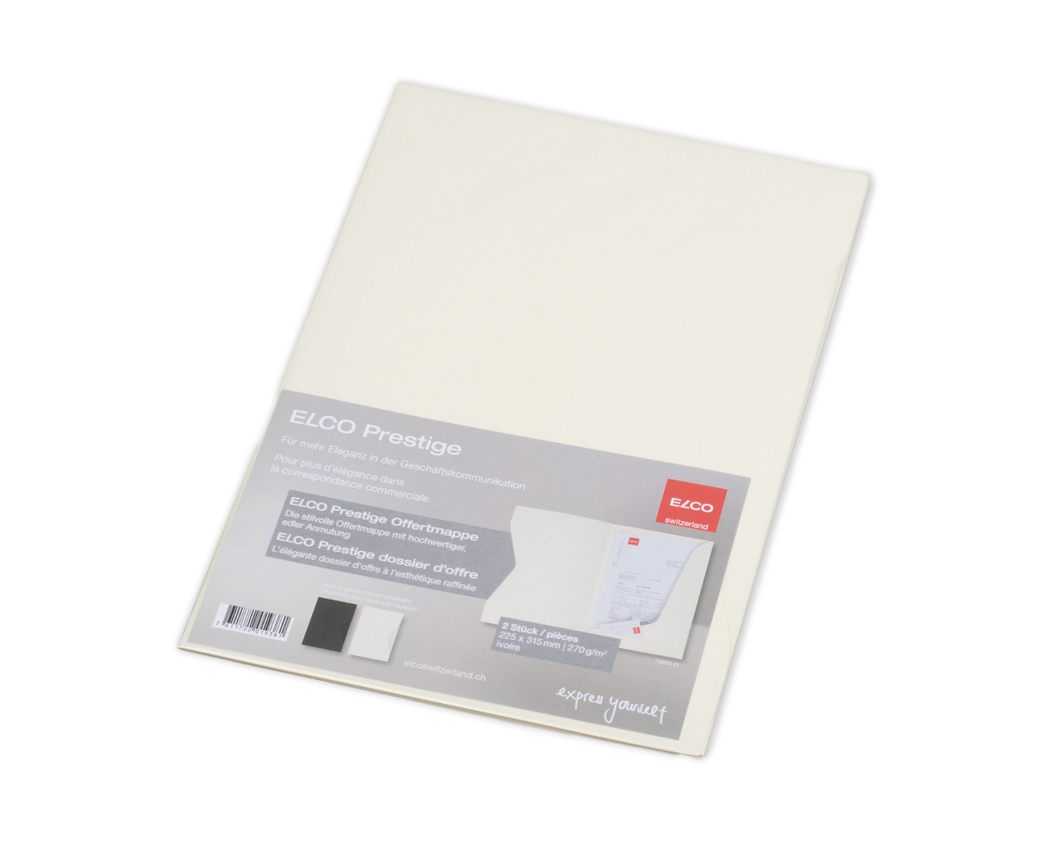 Image of Offertmappe, ELCO Ordo Prestige, 225 x 315 mm, 270g/m2, ivory