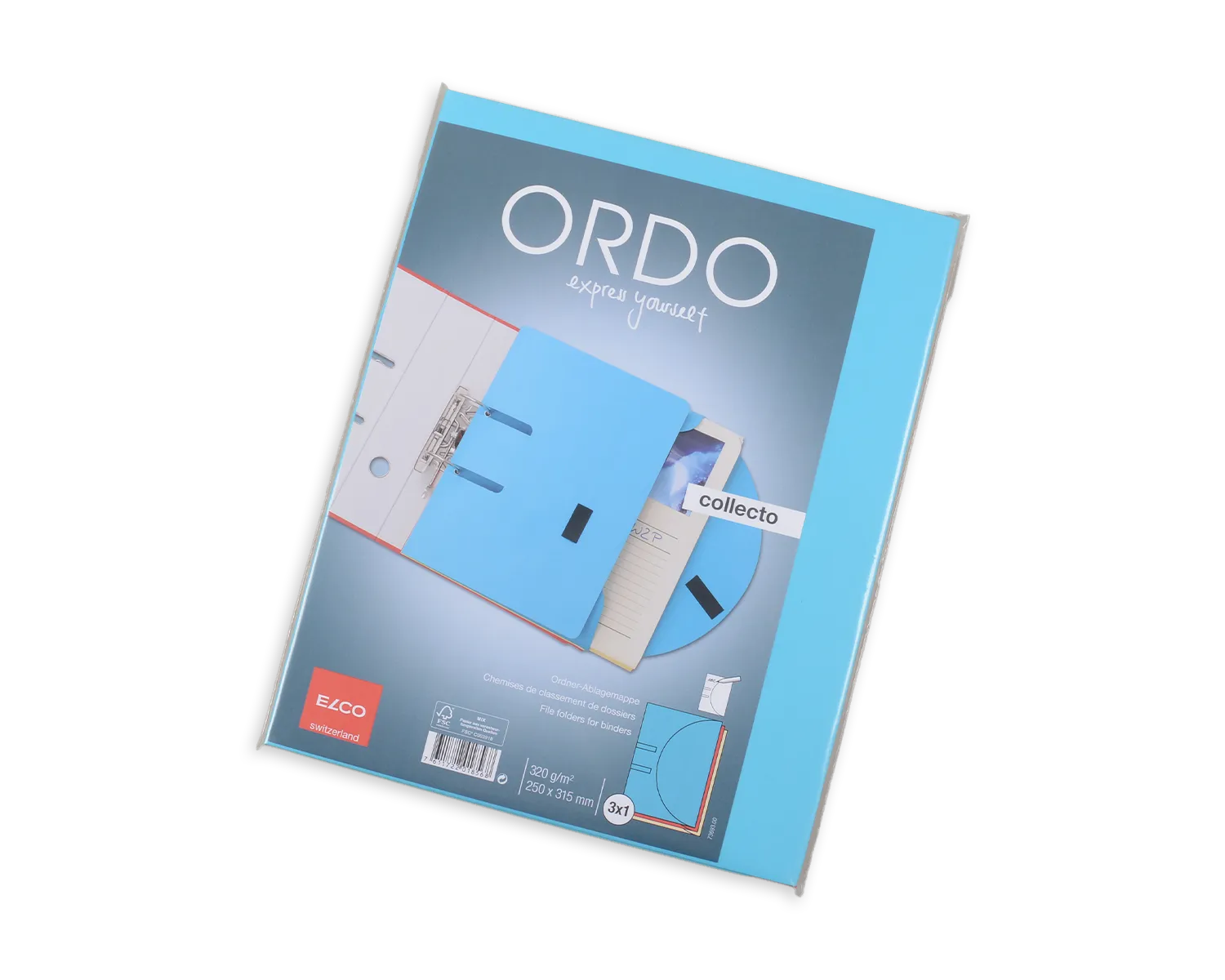 Chemise de classement, ELCO Ordo Collecto, 250 x 315 mm, 320g/m2, assorti