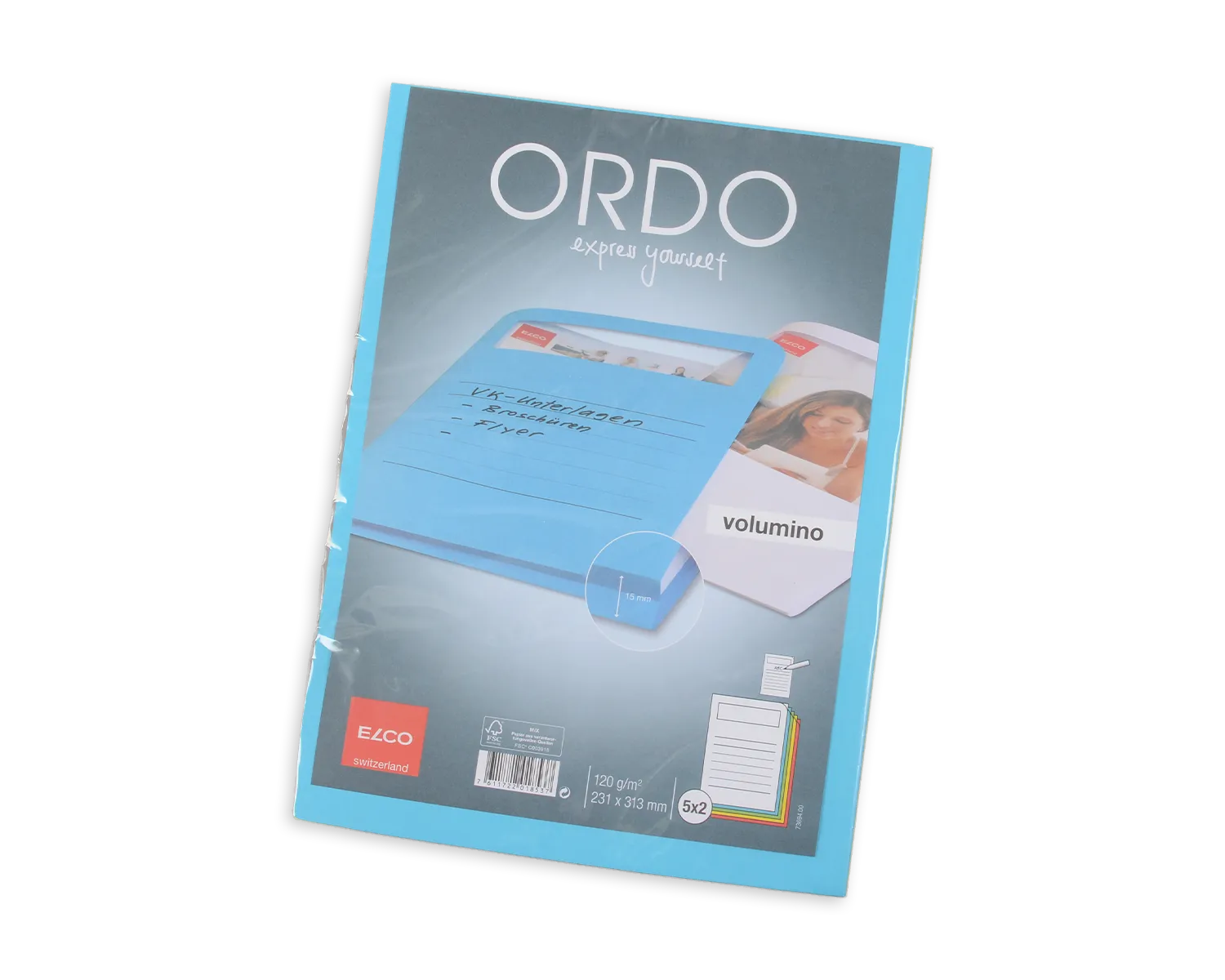 Organisationsmappe, ELCO Ordo Volumino, 231 x 313 mm, 120g/m2, assortiert
