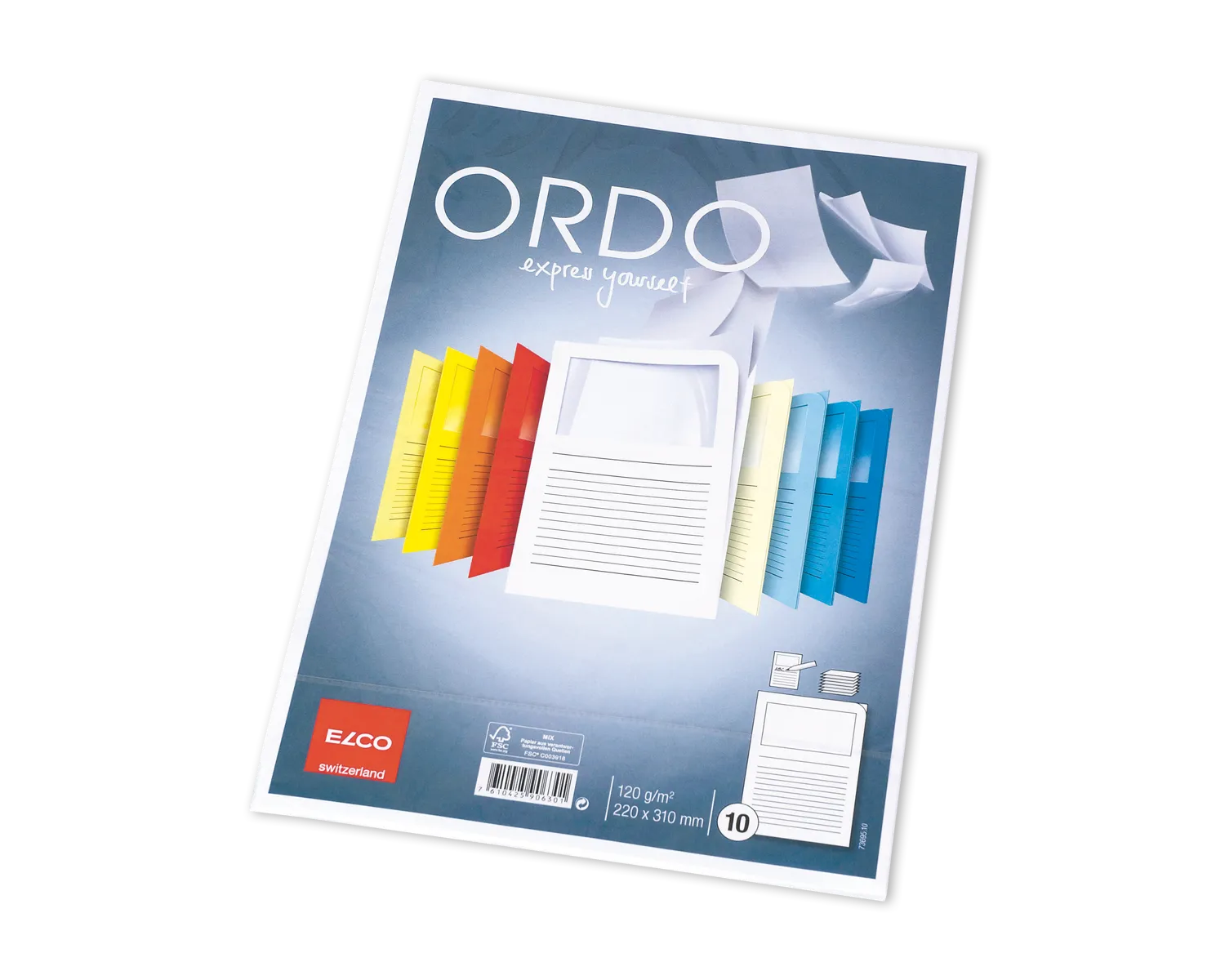 Chemise de classement, ELCO Ordo Classico, 220 x 310 mm, 120g/m2, blanc