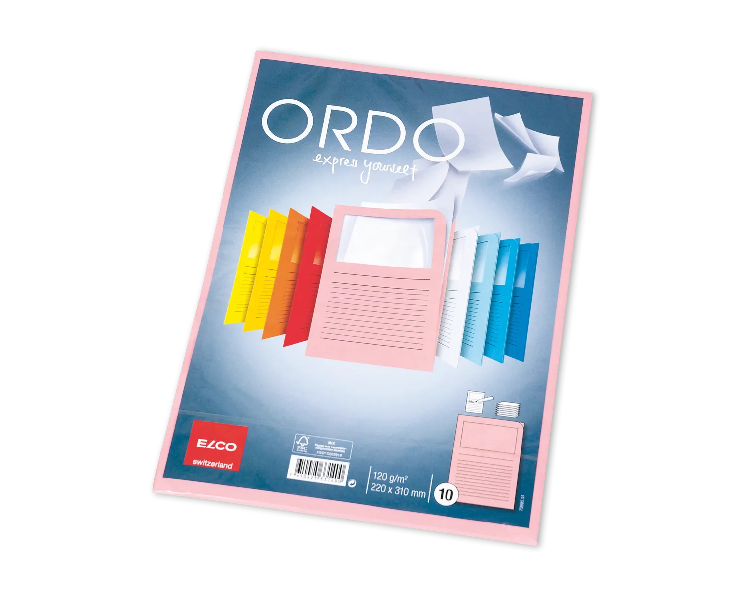 Organisationsmappe, ELCO Ordo Classico, 220 x 310 mm, 120g/m2, rosa
