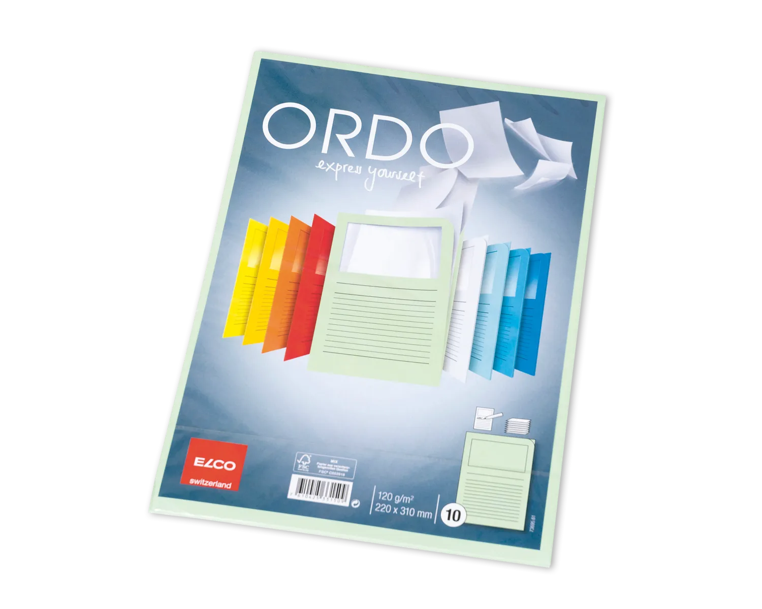 Organisationsmappe, ELCO Ordo Classico, 220 x 310 mm, 120g/m2, grasgr&uuml;n