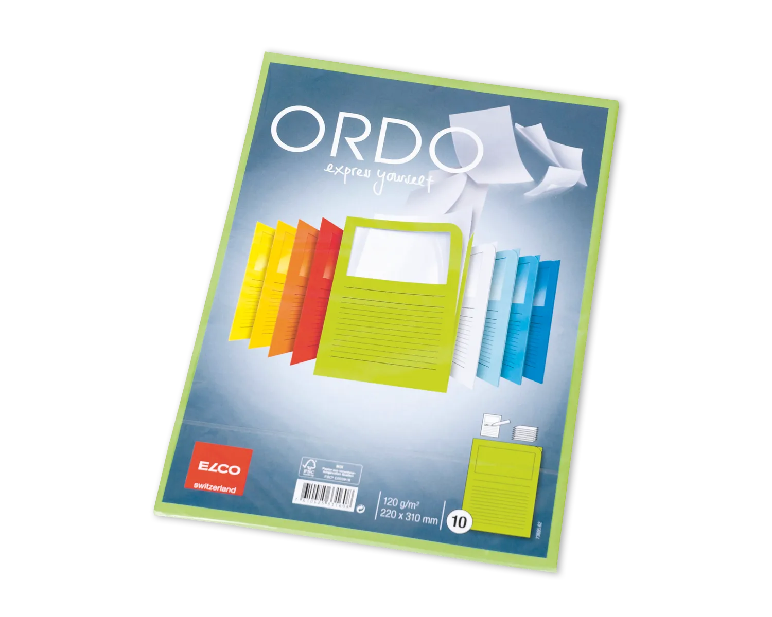 Chemise de classement, ELCO Ordo Classico, 220 x 310 mm, 120g/m2, vert intense