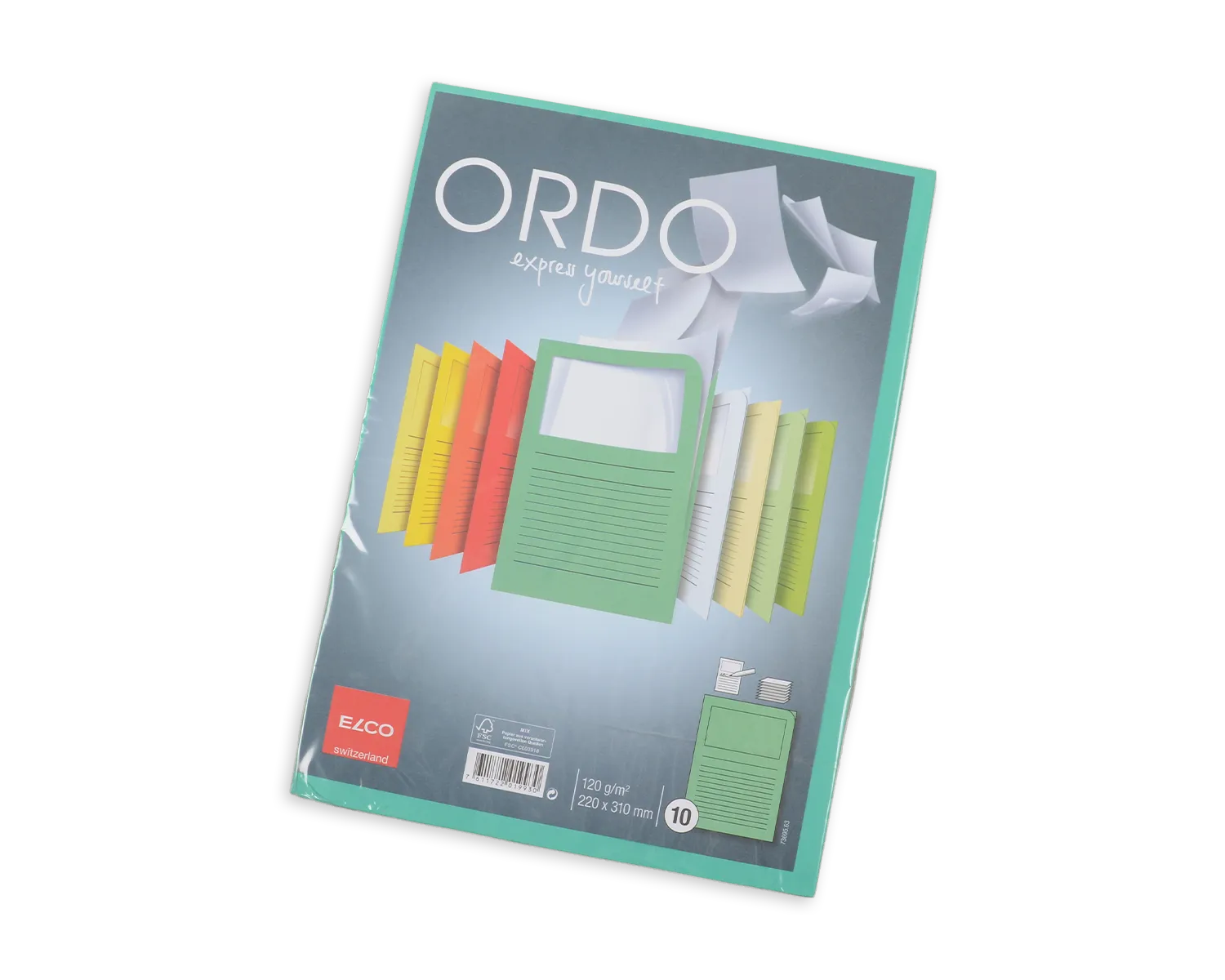 Chemise de classement, ELCO Ordo Classico, 220 x 310 mm, 120g/m2, vert &eacute;meraude