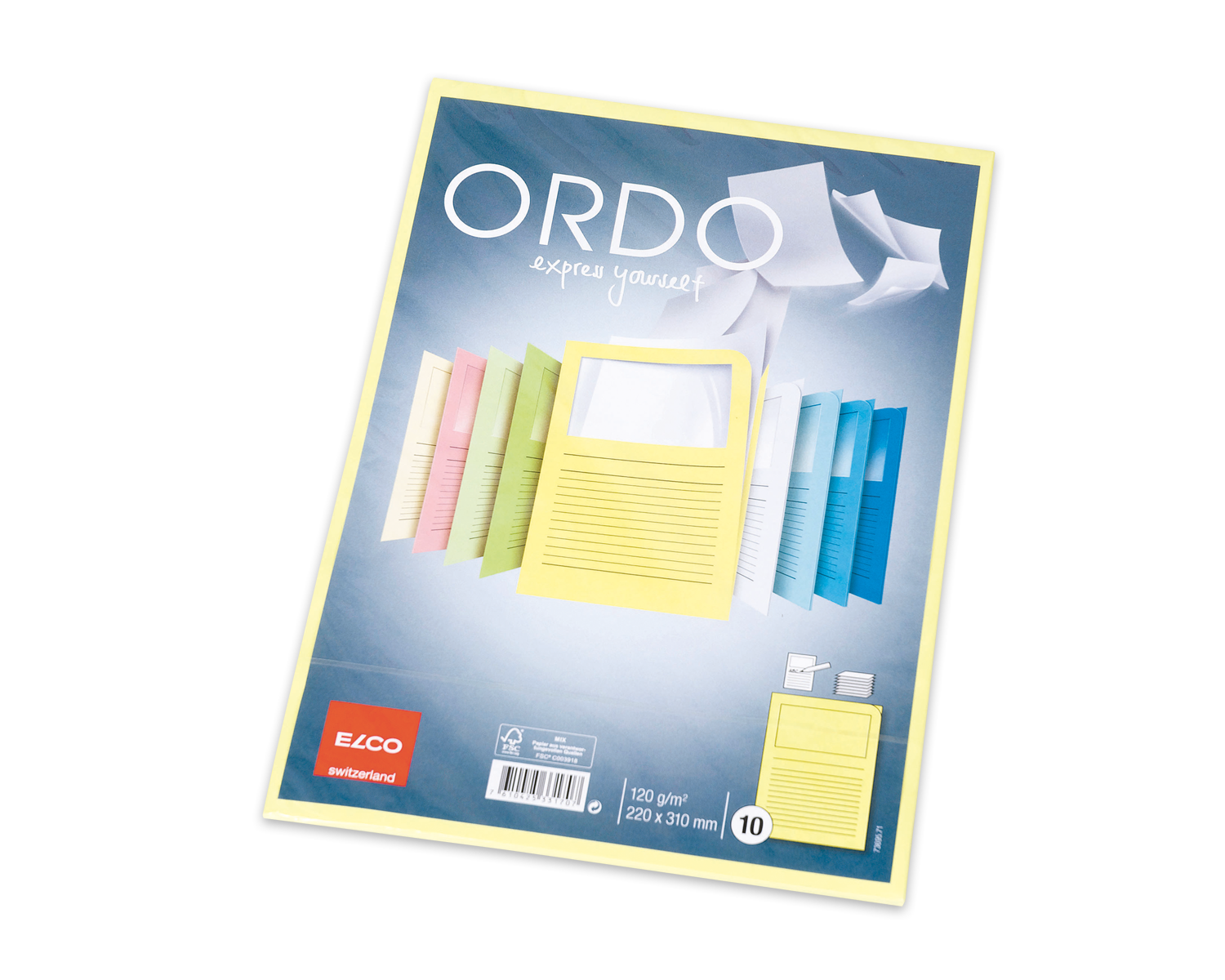 Image of Organisationsmappe, ELCO Ordo Classico, 220 x 310 mm, 120g/m2, gelb