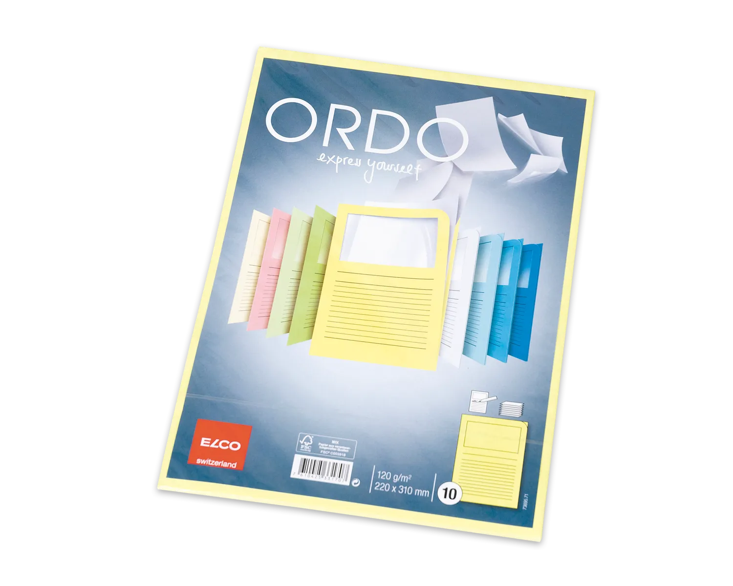 Organisationsmappe, ELCO Ordo Classico, 220 x 310 mm, 120g/m2, gelb