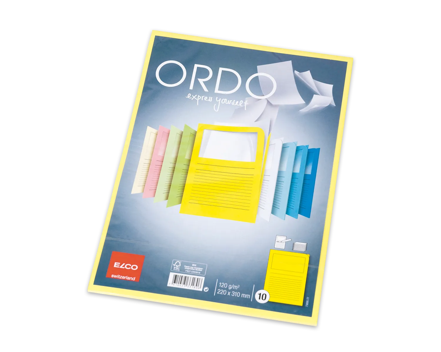 Chemise de classement, ELCO Ordo Classico, 220 x 310 mm, 120g/m2, jaune intense