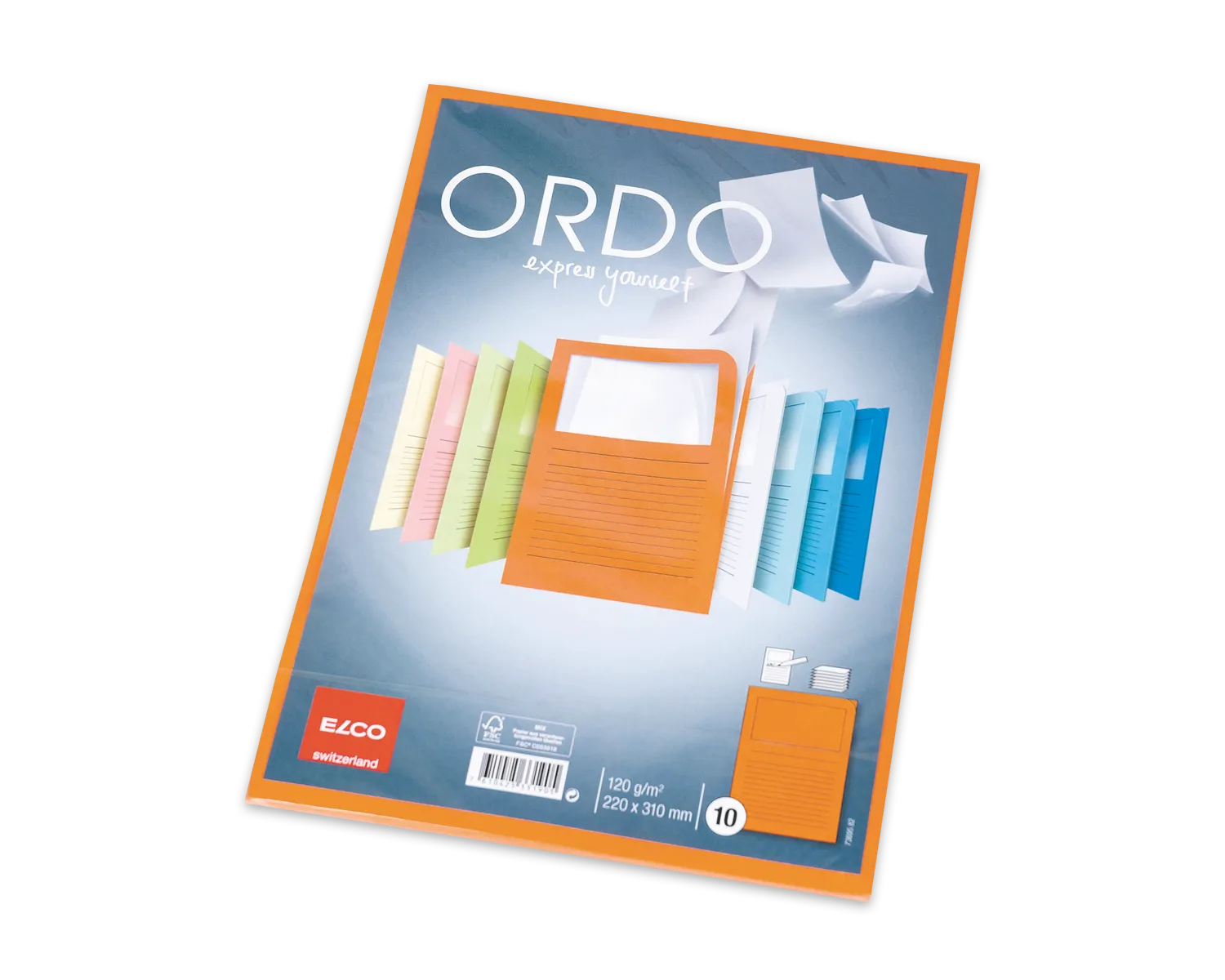 Organisationsmappe, ELCO Ordo Classico, 220 x 310 mm, 120g/m2, orange