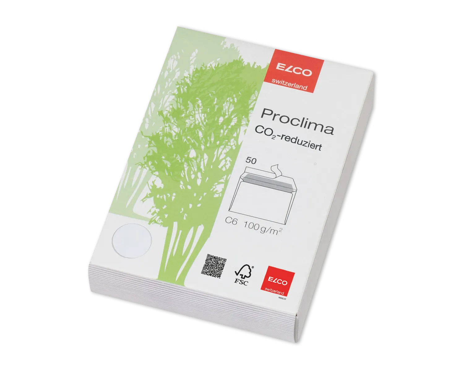 Couvert, ELCO Proclima, C6, ohne Fenster, Haftklebeverschluss, 100g/m2, weiss