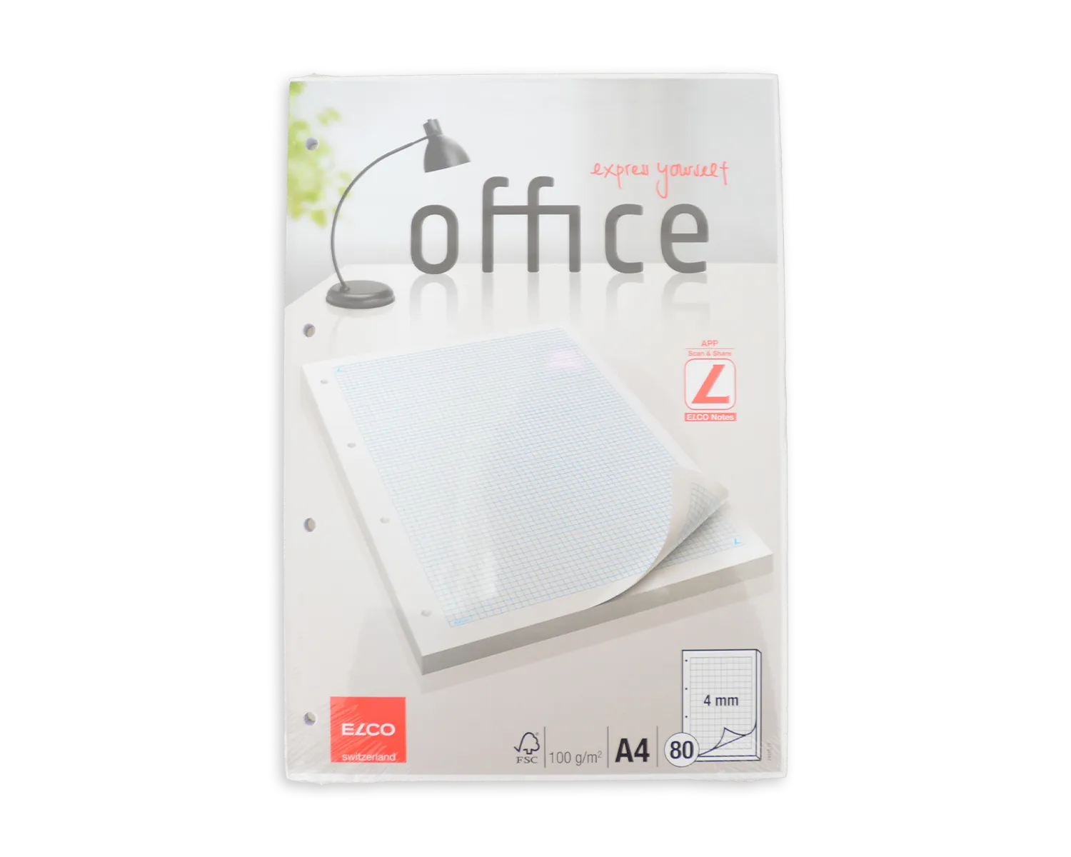 Ringbuchblock, ELCO Office, A4, 100g/m2, weiss