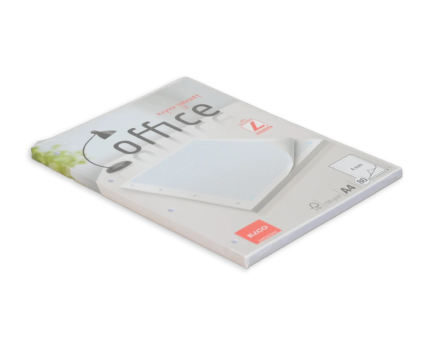 Ringbuchblock, ELCO Office, A4, 100g/m2, weiss