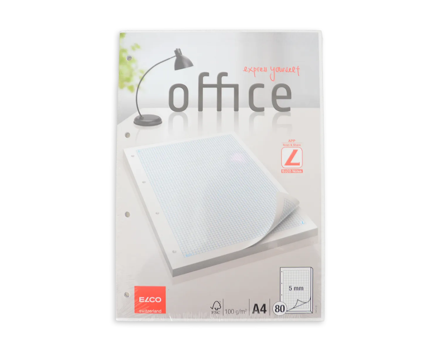 Ringbuchblock, ELCO Office, A4, 100g/m2, weiss