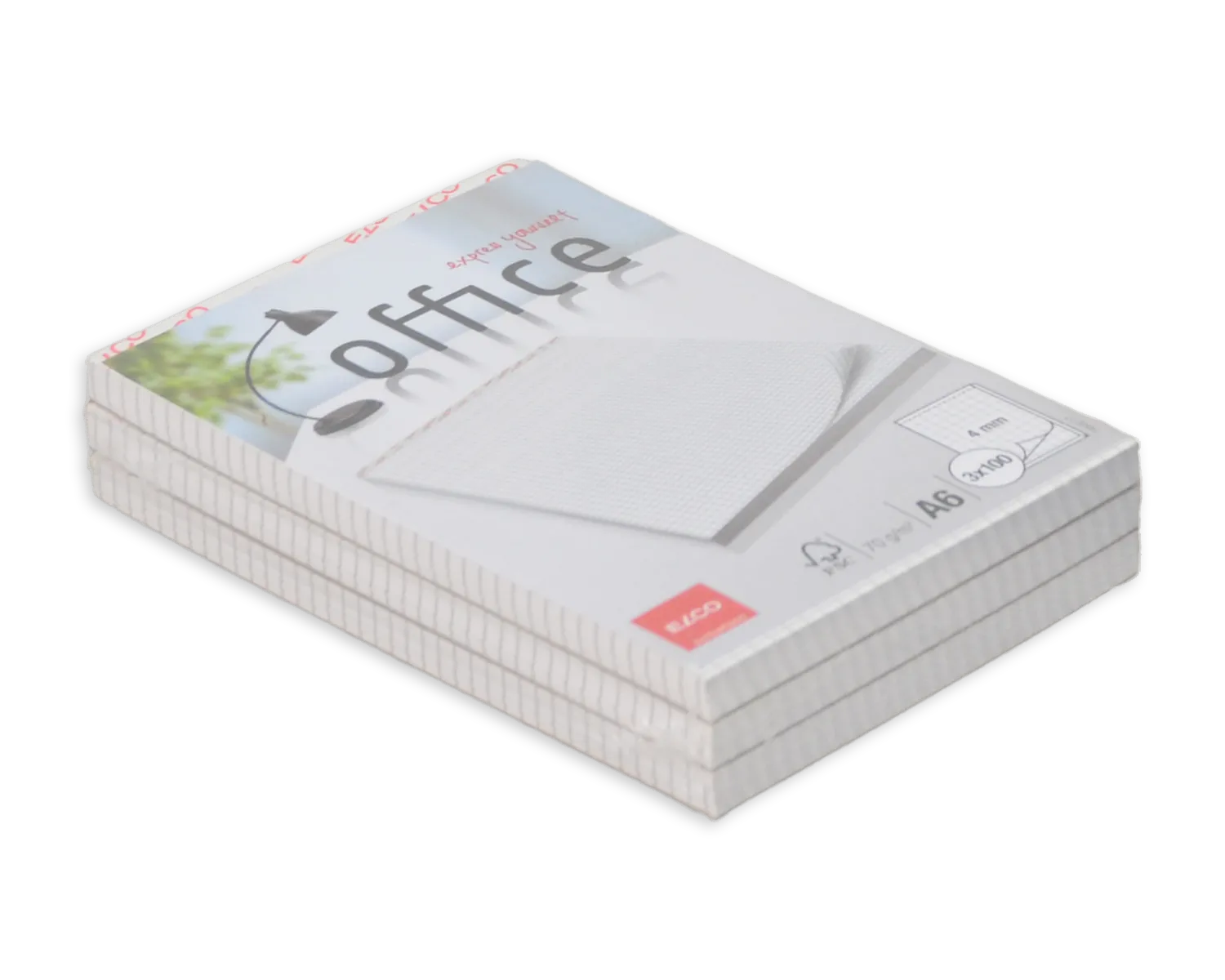 Schreibblock Perfo E, ELCO Office, A6, 70g/m2, weiss