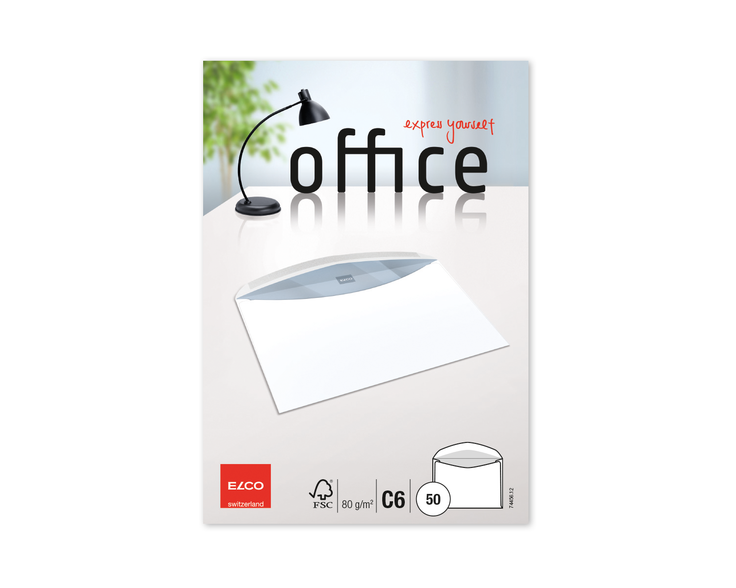 Image of Couvert, ELCO Office, C6, ohne Fenster, Nassklebeverschluss, 80g/m2, weiss