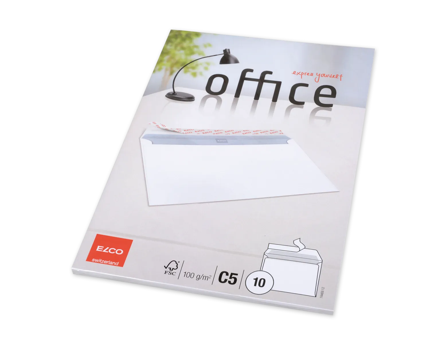 Couvert, ELCO Office, C5, ohne Fenster, Haftklebeverschluss, 100g/m2, weiss