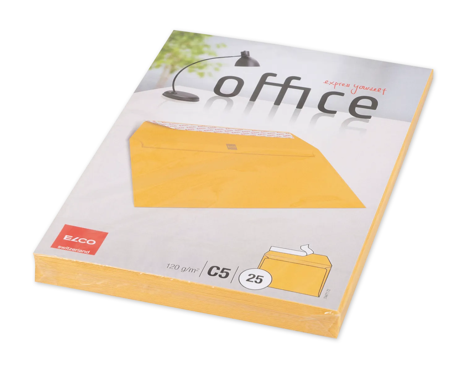 Couvert, ELCO Office, C5, ohne Fenster, Haftklebeverschluss, 120g/m2, gelb