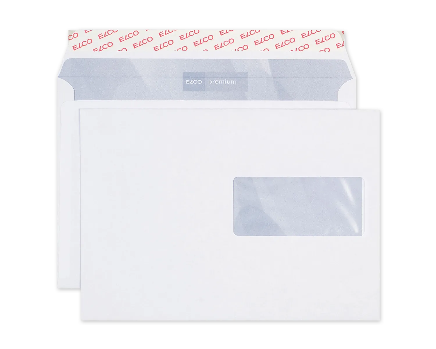 Couvert, ELCO Office, C5, Fenster Vorderseite rechts, Haftklebeverschluss, 100g/m2, weiss