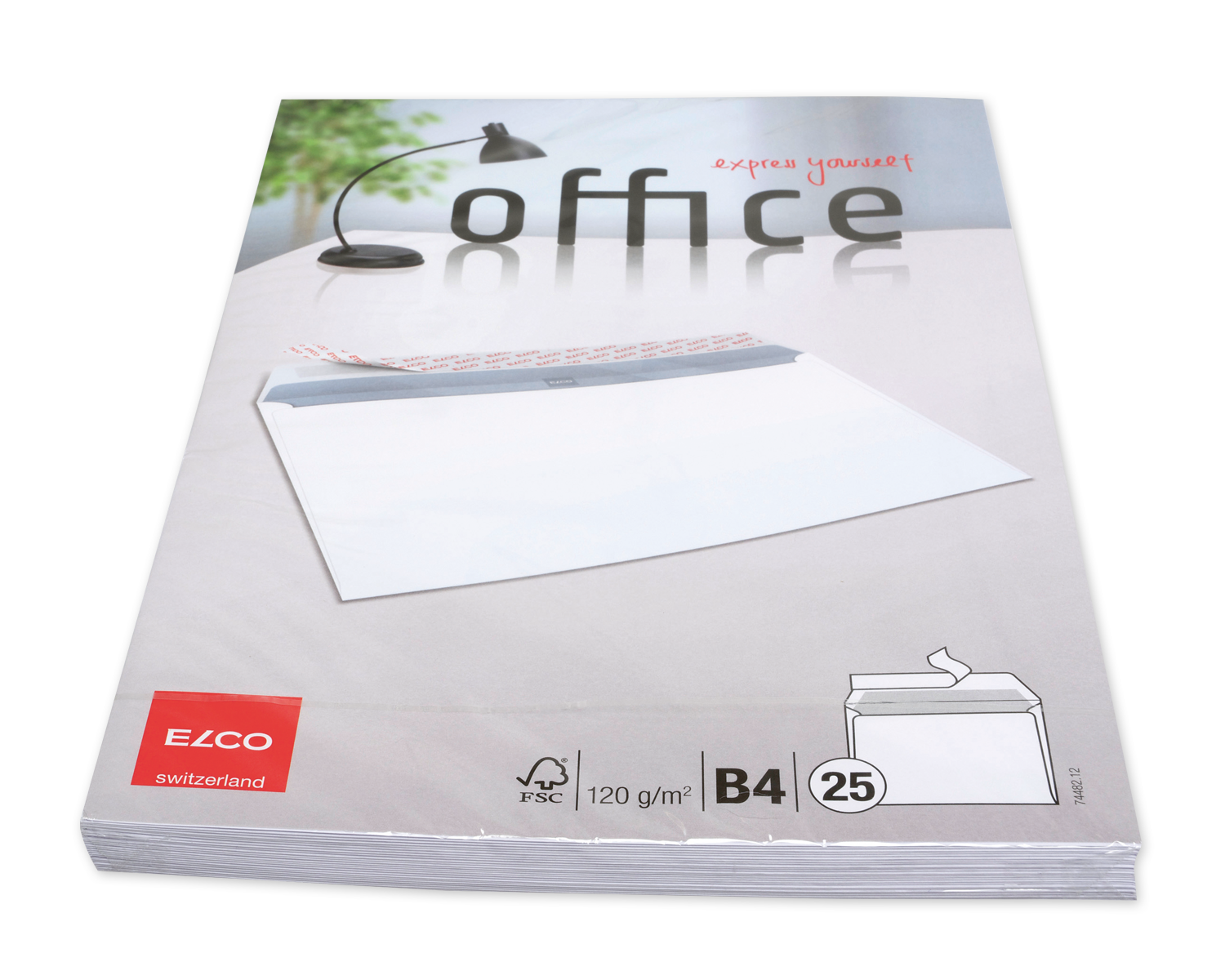 Image of Couvert, ELCO Office, B4, ohne Fenster, Haftklebeverschluss, 120g/m2, weiss