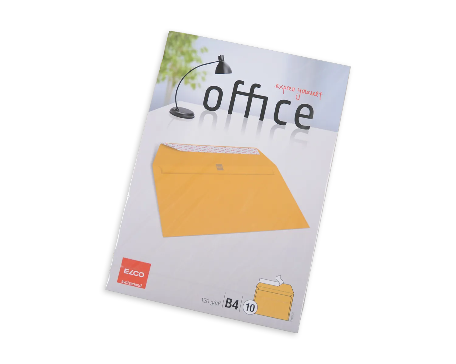 Couvert, ELCO Office, B4, ohne Fenster, Haftklebeverschluss, 120g/m2, gelb