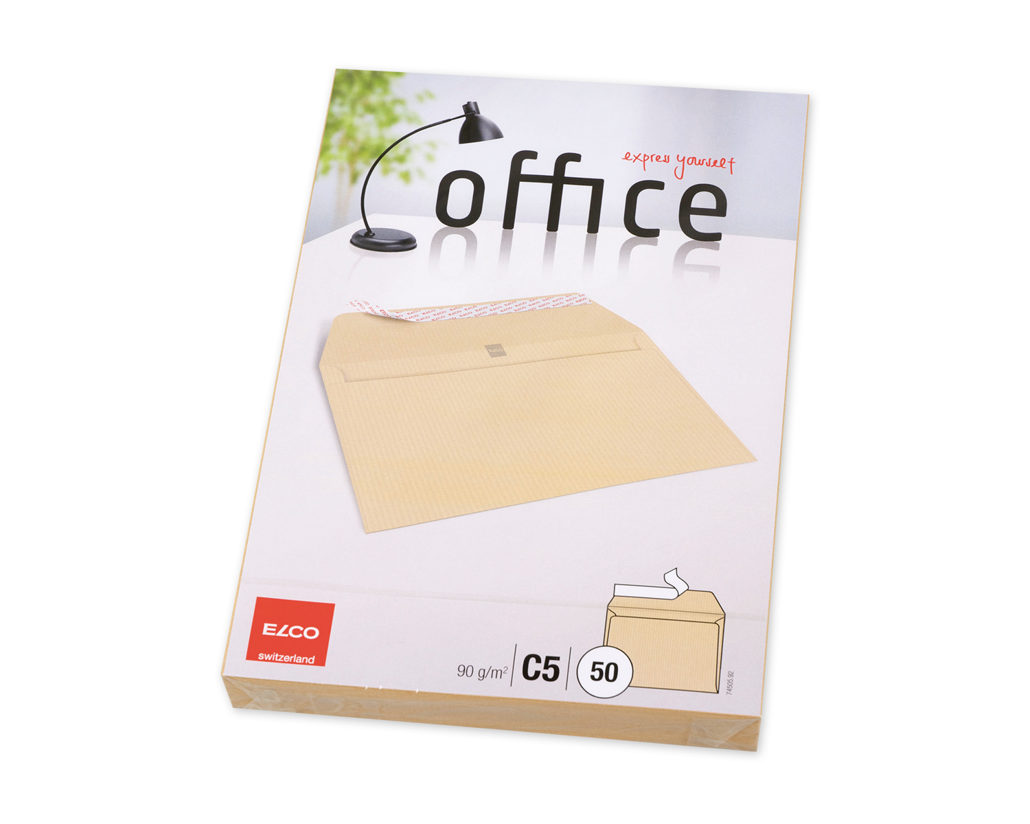 Enveloppe, ELCO Office, C5, Sans fenêtre, Fermeture auto-adhésive, 90g/m2, brun