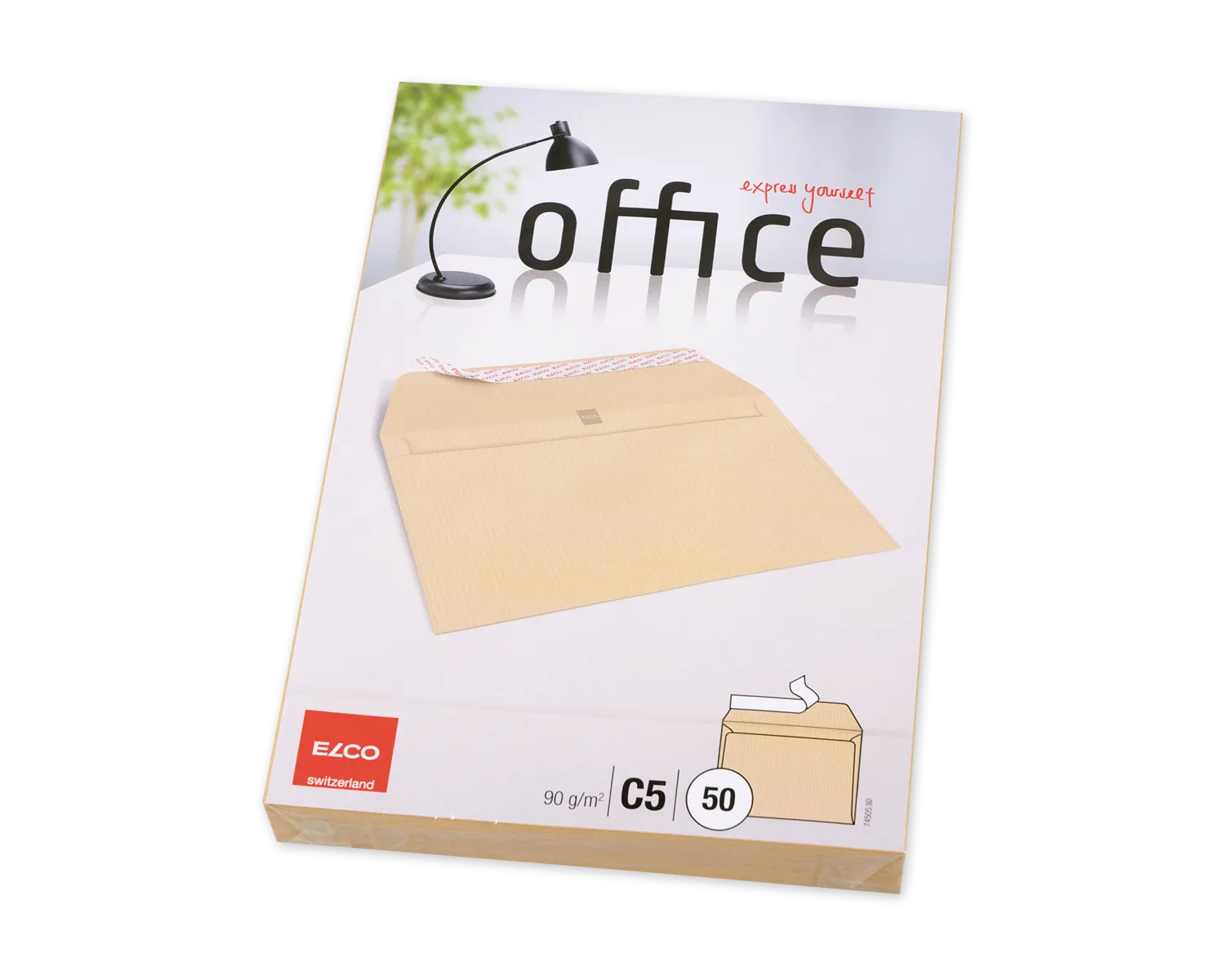Couvert, ELCO Office, C5, ohne Fenster, Haftklebeverschluss, 90g/m2, braun