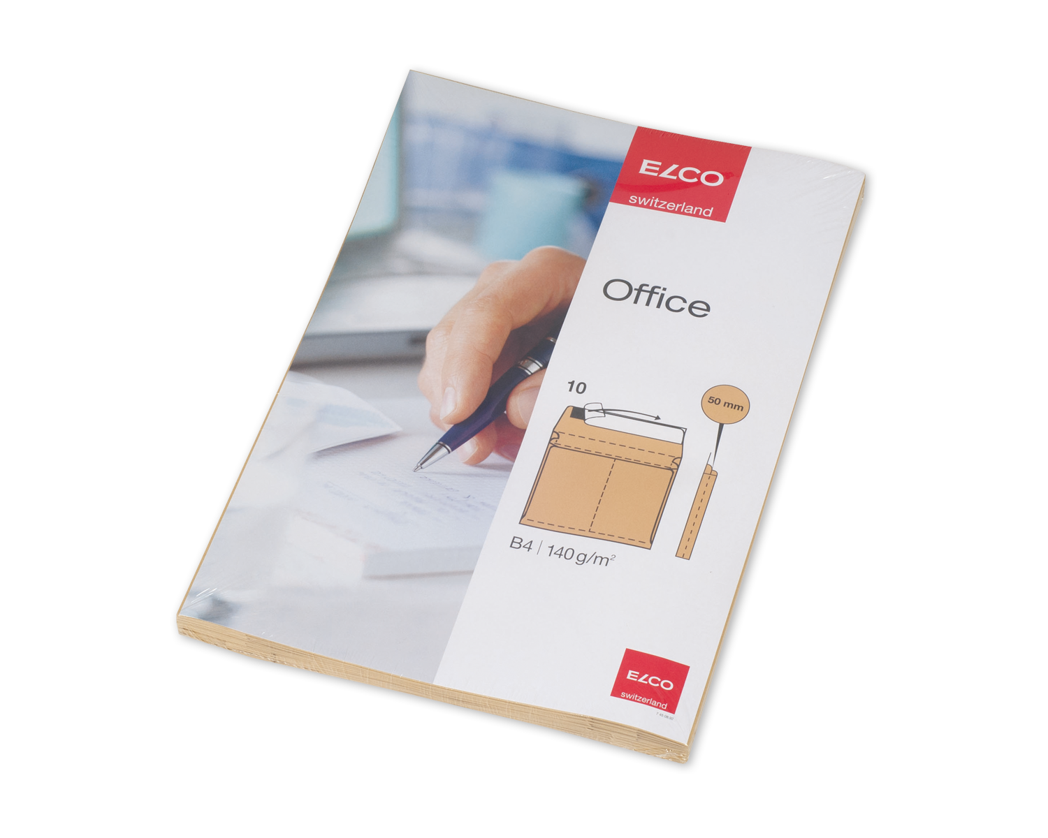 Image of Couvert mit Seitenfalten, ELCO Office, B4, ohne Fenster, Haftklebeverschluss, 140g/m2, braun