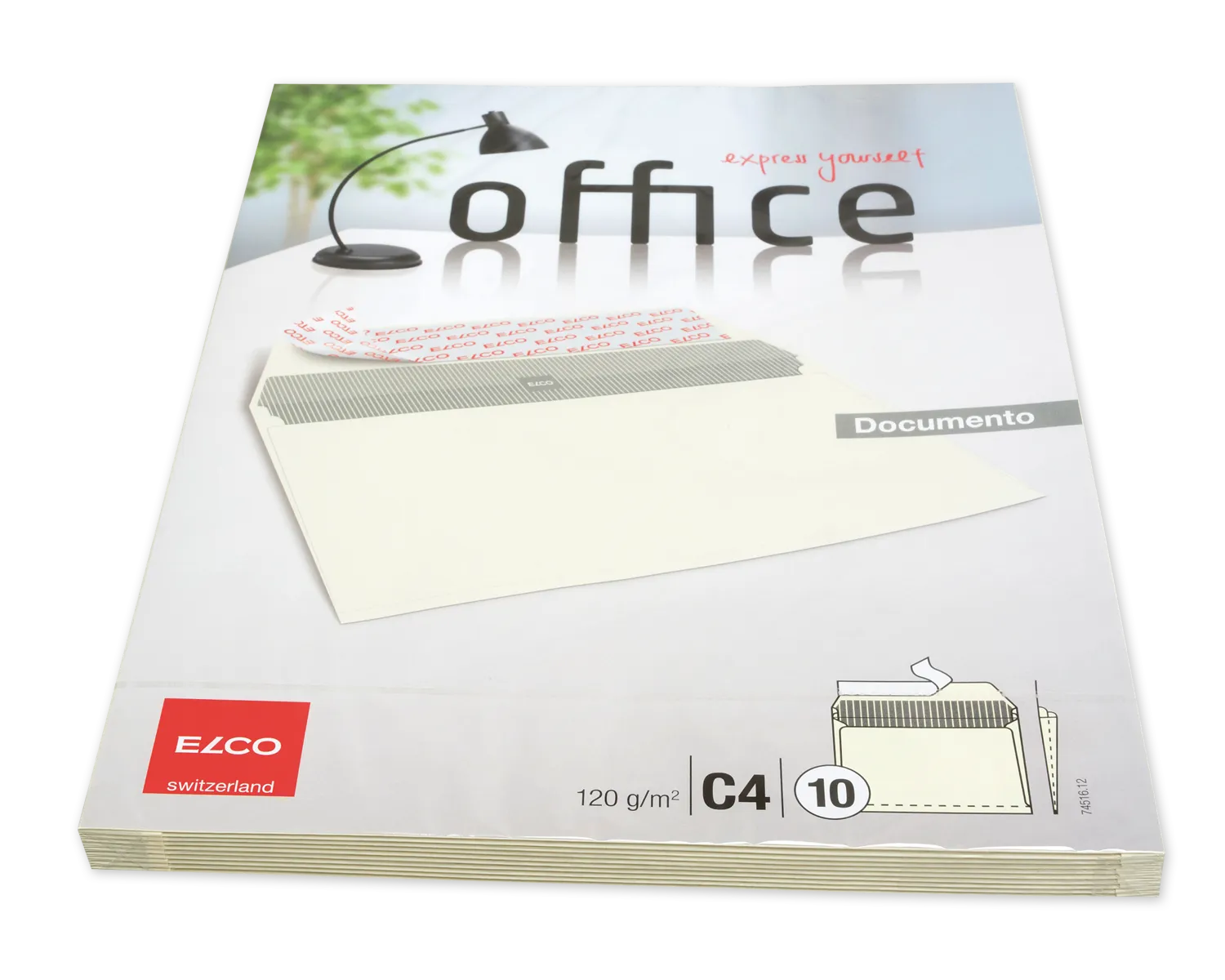 Couvert mit Seitenfalten, ELCO Office, C4 Plus, ohne Fenster, Haftklebeverschluss, 120g/m2, beige