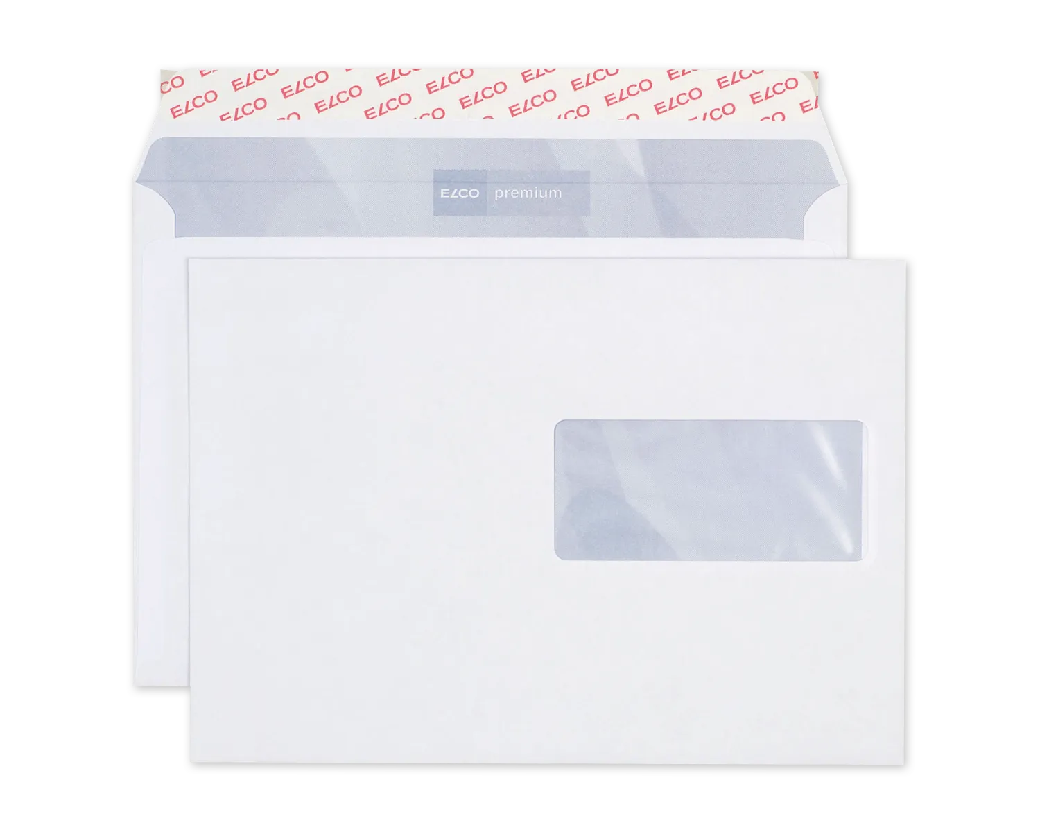 Couvert, ELCO Office, C5, Fenster Vorderseite rechts, Haftklebeverschluss, 100g/m2, weiss