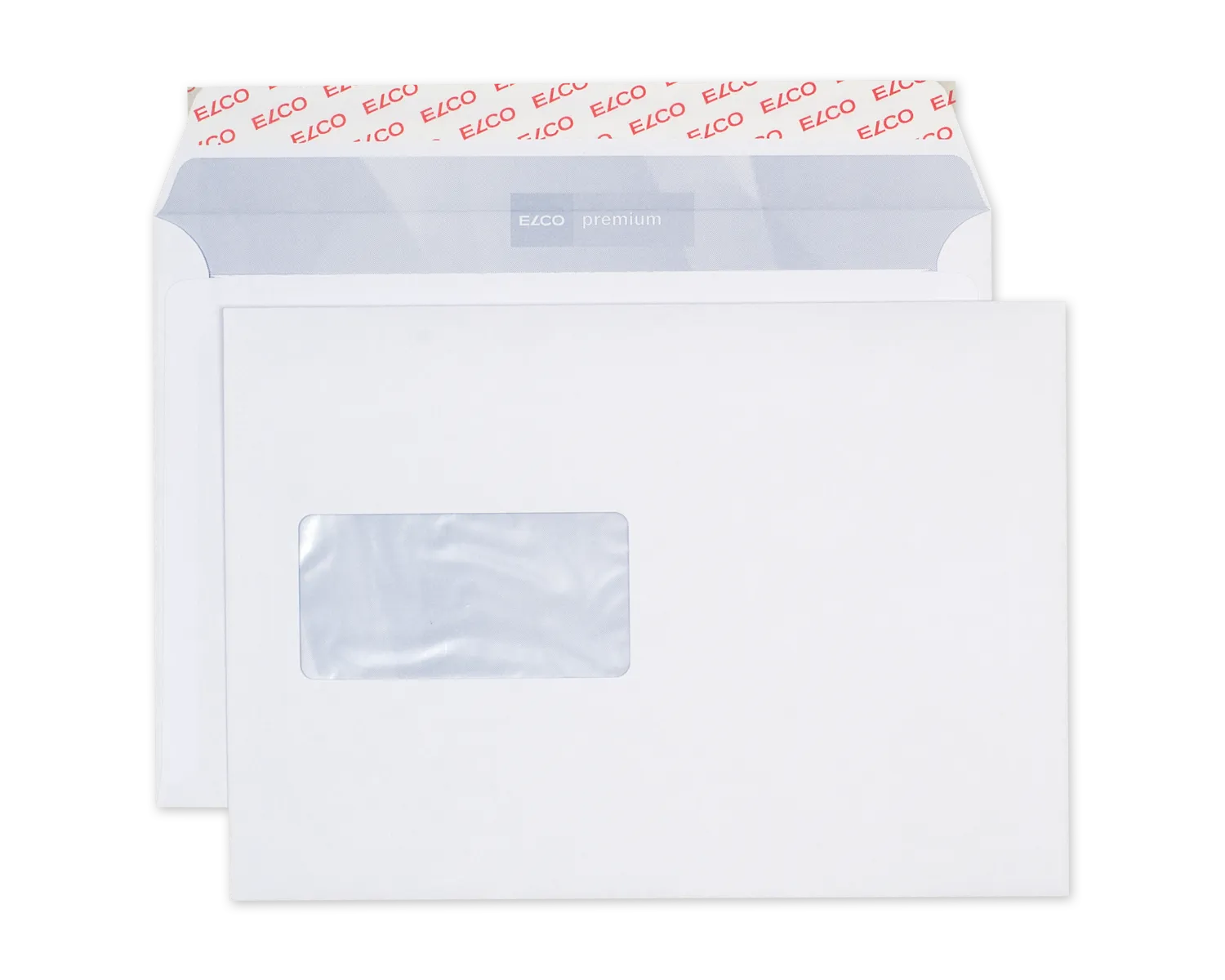 Couvert, ELCO Office, C5, Fenster Vorderseite links, Haftklebeverschluss, 100g/m2, weiss