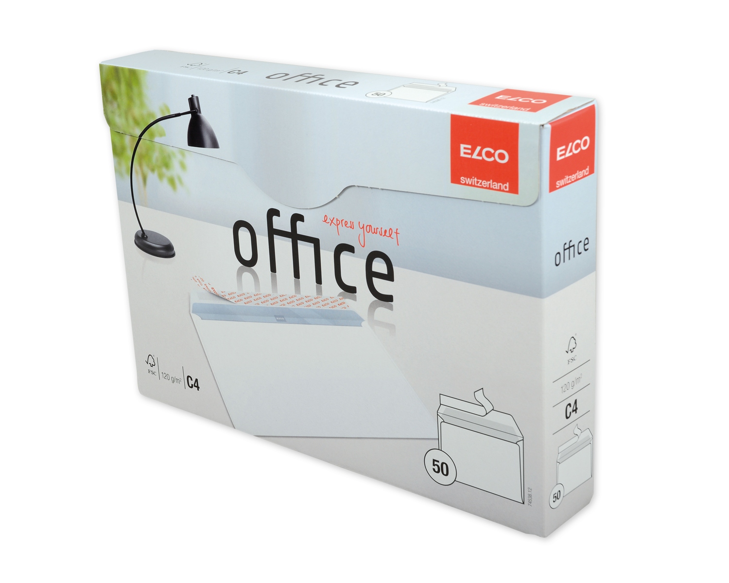 Image of Couvert, ELCO Office, C4, ohne Fenster, Haftklebeverschluss, 120g/m2, weiss