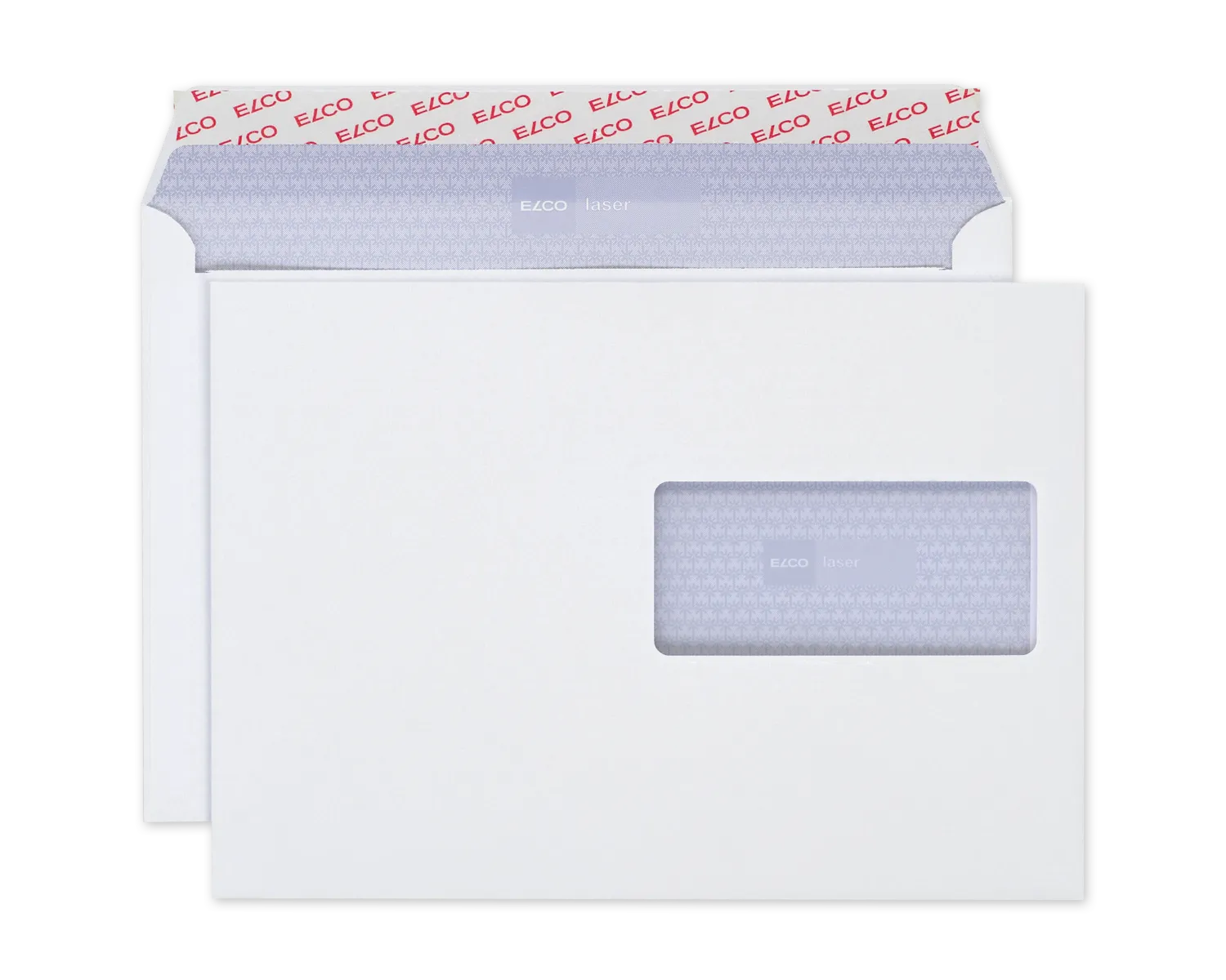 Couvert, ELCO Office, C5, Fenster Vorderseite rechts, Haftklebeverschluss, 100g/m2, weiss
