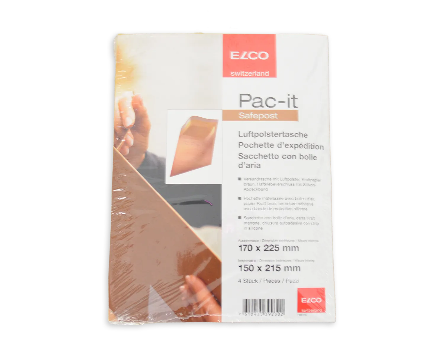 ELCO Safepost, 170 x 225 mm, , Haftklebeverschluss, 85 + 20g/m2, braun