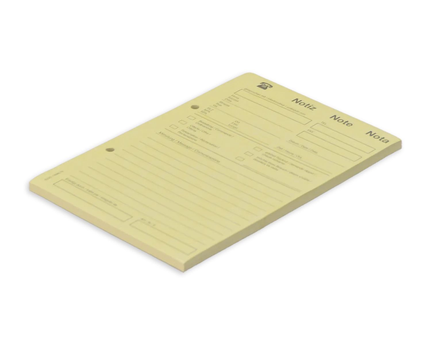 Telefonblock, ELCO, A5, 65g/m2, gelb