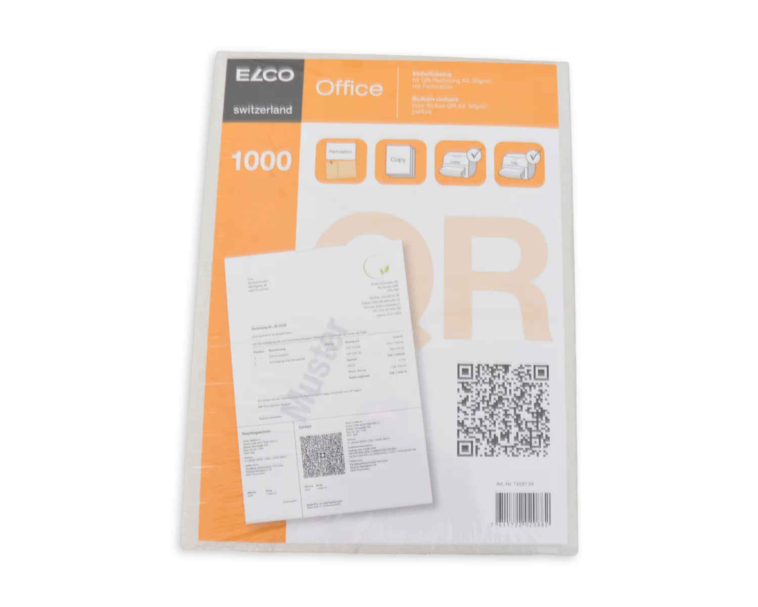 QR-Rechnung, ELCO Office, A4, 90g/m2, weiss