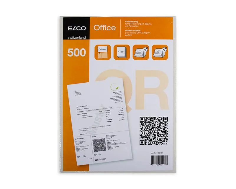 QR-Rechnung, ELCO Office, A4, 90g/m2, weiss