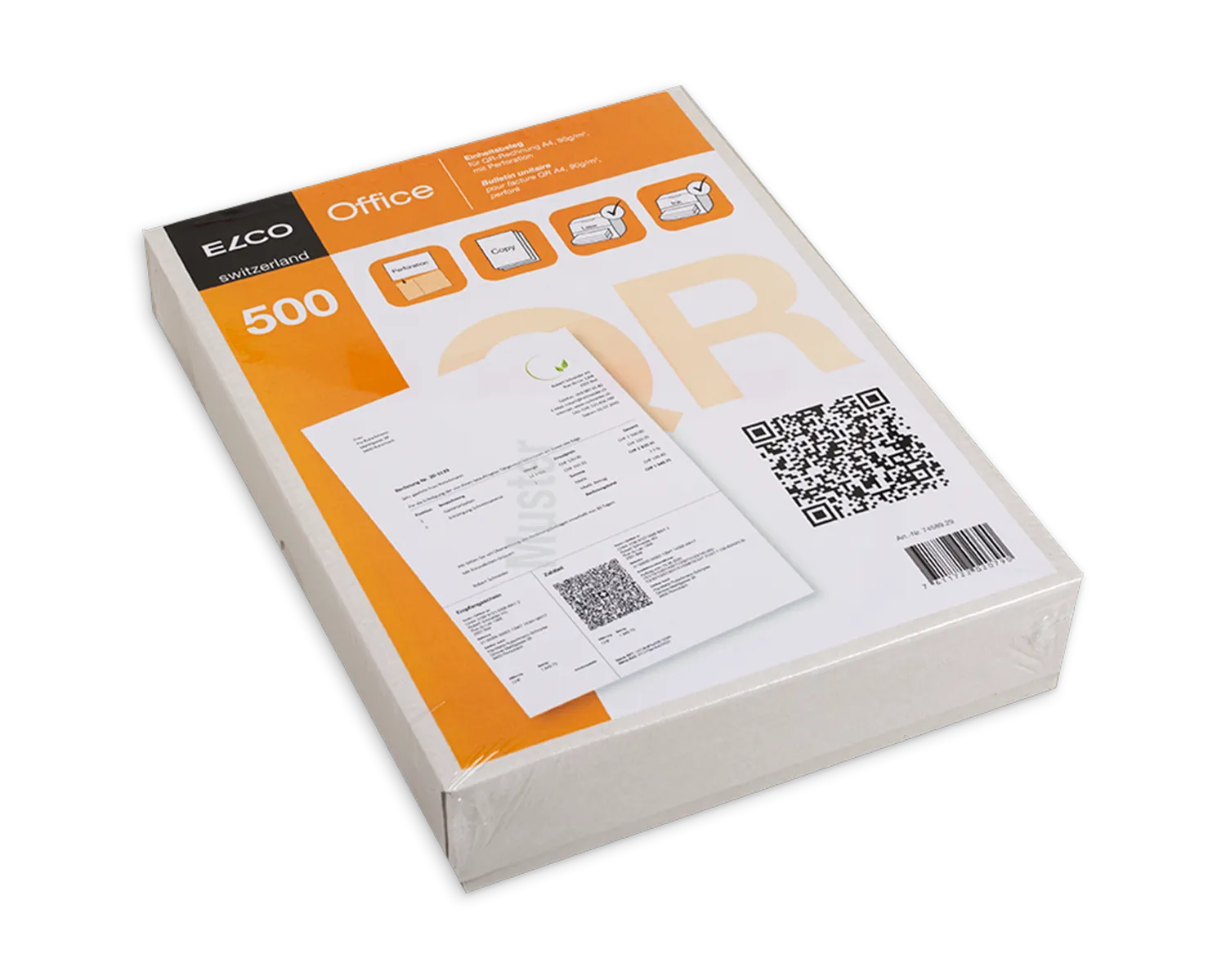 QR-Rechnung, ELCO Office, A4, 90g/m2, weiss
