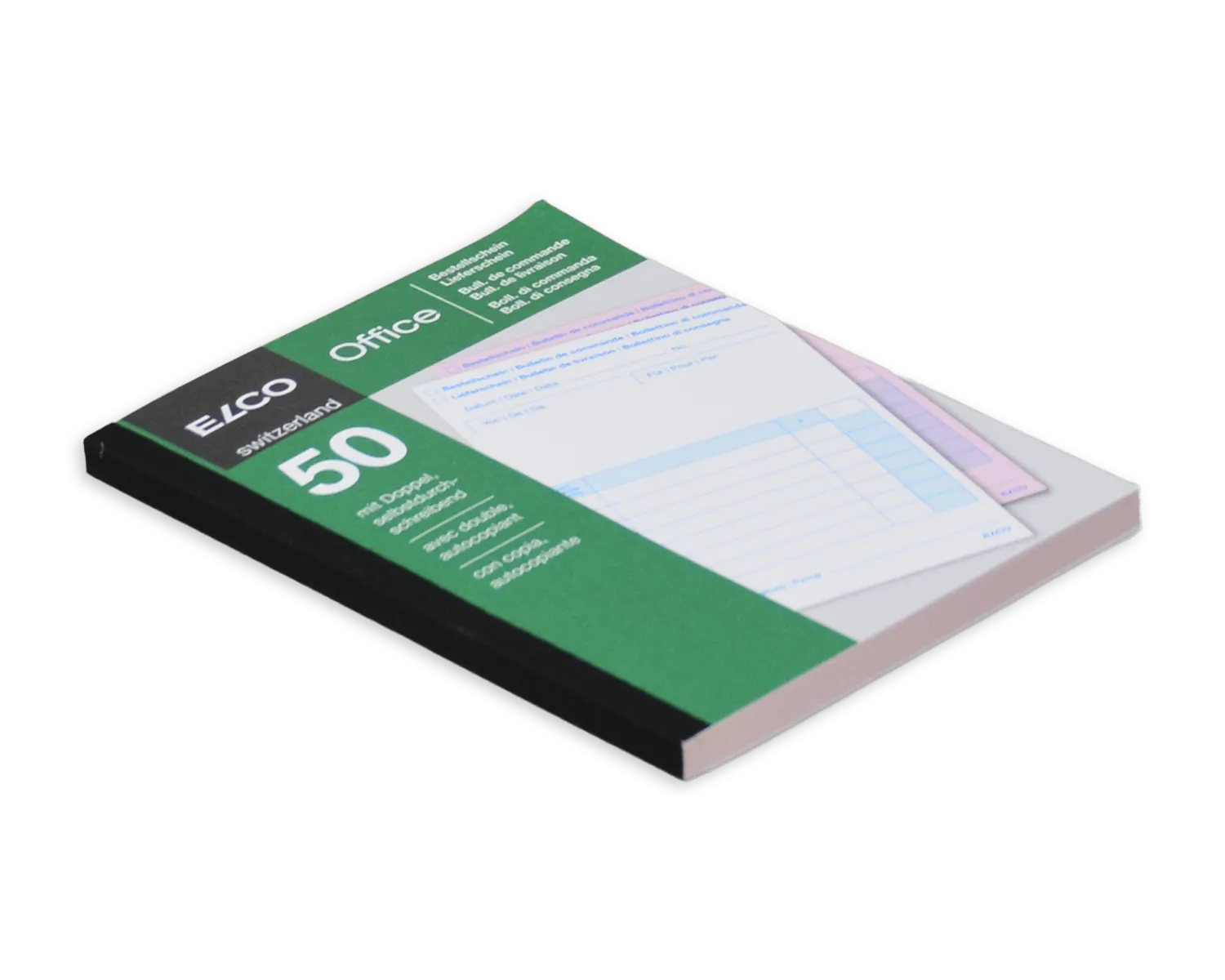 Durchschreibeblock, ELCO Office, A6, 56 + 57g/m2, grün (Bestellung/Lieferschein)