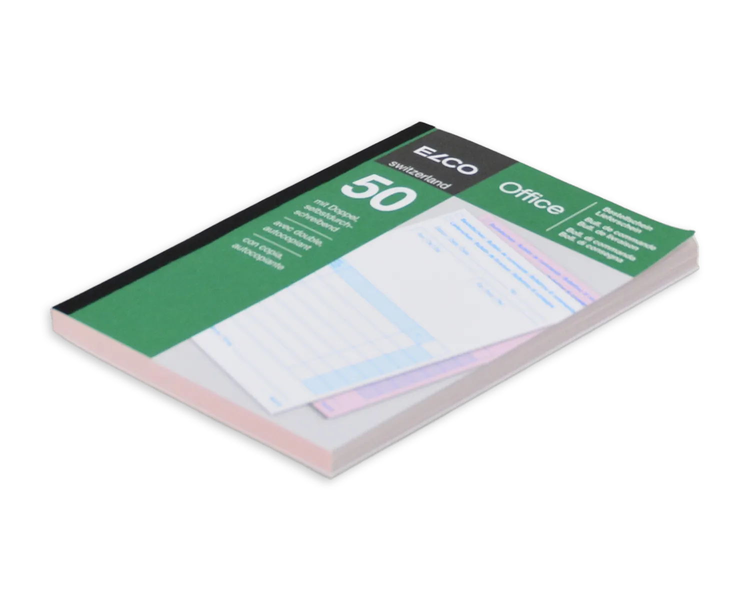 Durchschreibeblock, ELCO Office, A6, 56 + 57g/m2, grün (Bestellung/Lieferschein)